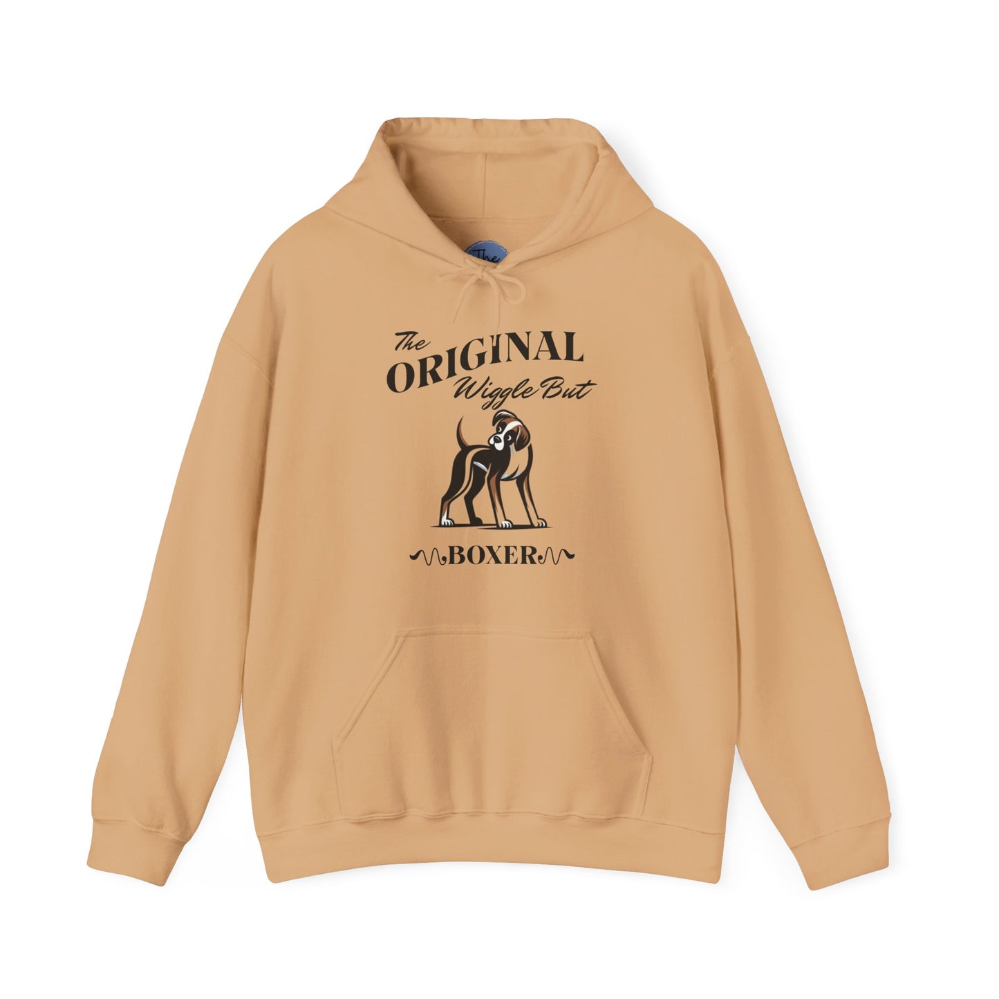 The Original Wiggle Butt Boxer Dog Lover Hoodie, Funny Dog Sweatshirt, Pet Owner Gift, Original Boxer Apparel, Cozy Unisex Hoodie