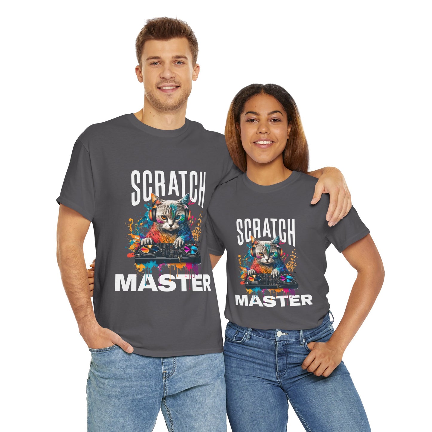 Scratch Master - Vibrant Cat Meme Tee