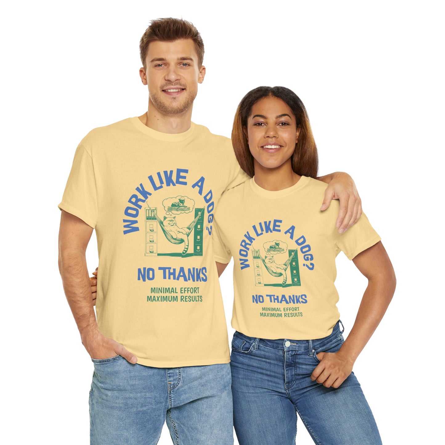 Work like a dog - Cat tee