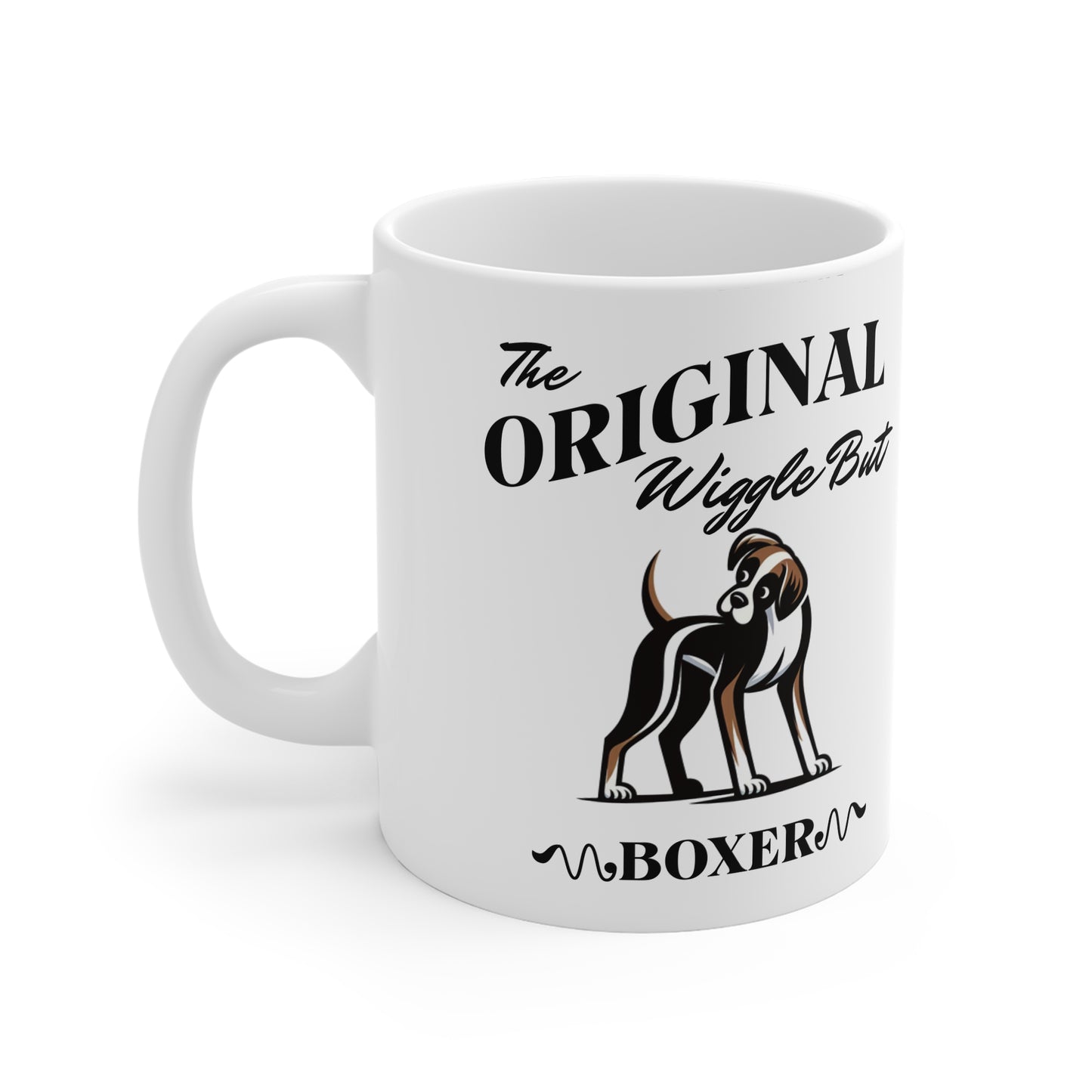 The Original Wiggle Butt 11oz Boxer Mug Gift for Dog Lovers, Boxer Owners, Funny Dog Mug, Pet Themed Coffee Cup