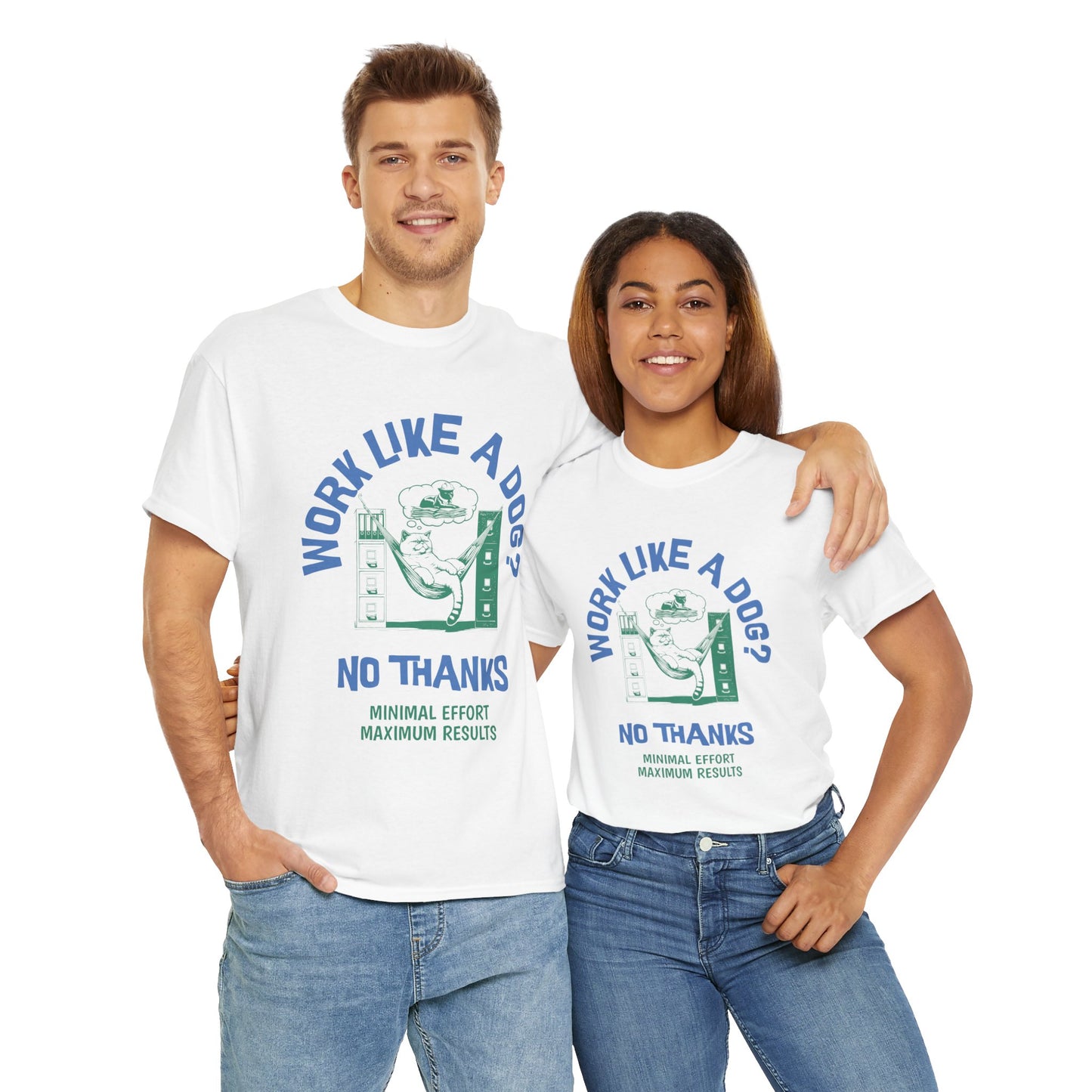 Work like a dog - Cat tee