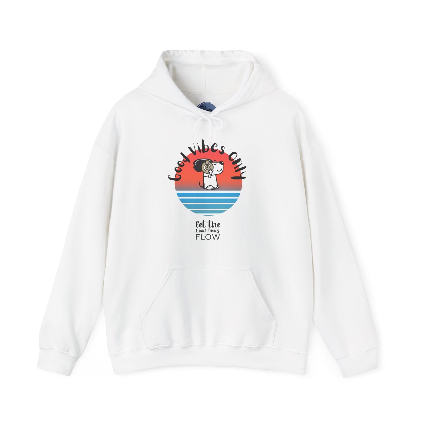 Good Vibes Unisex Hooded Sweatshirt, Relaxed Style, Cozy Gift, Chill Wear, Summer Essentials, Motivational Fashion,
