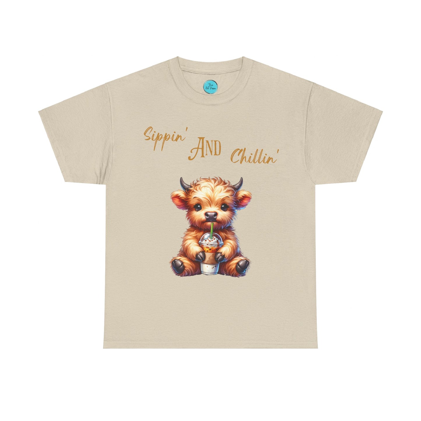 Sippin' and Chillin' - Highland Cow Tee