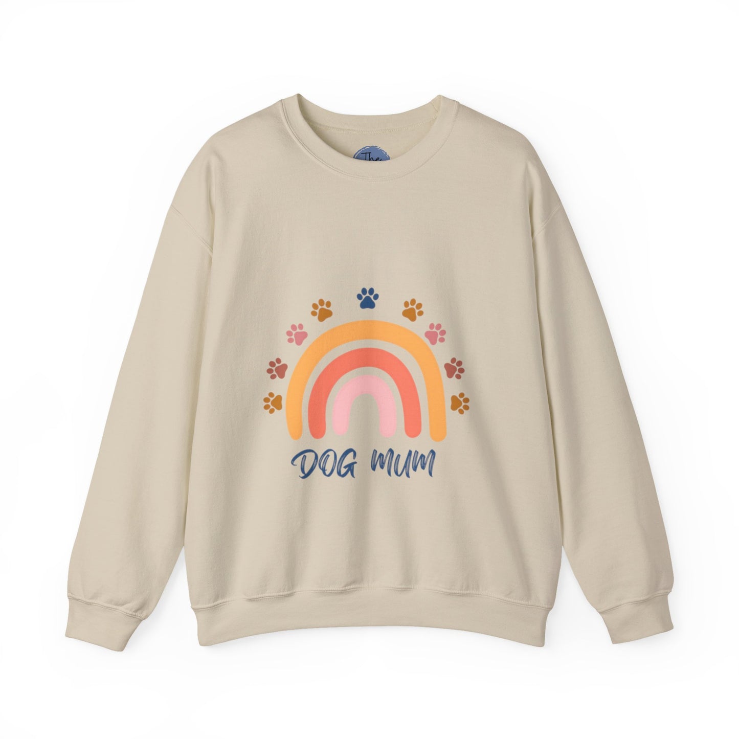 Rainbow Retro Dog Mum Sweatshirt | Cozy Gift for Pet Owners, Animal Lovers, Birthday, Mother’s Day, Everyday Wear