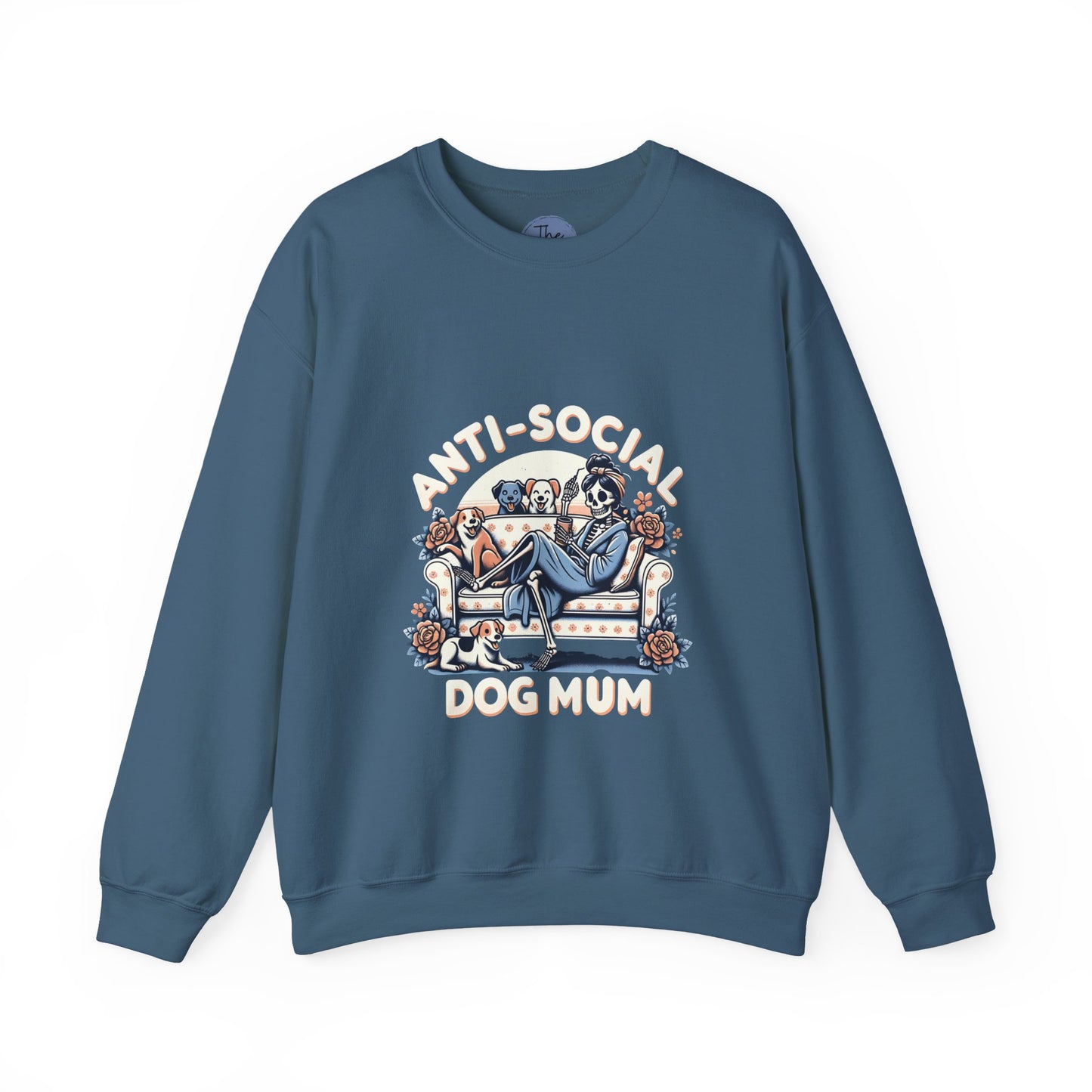 Anti-Social Dog Mum Crewneck Sweatshirt, Cozy Gift for Introverts, Comfortable Casual Wear, Perfect for Holidays, Everyday Style