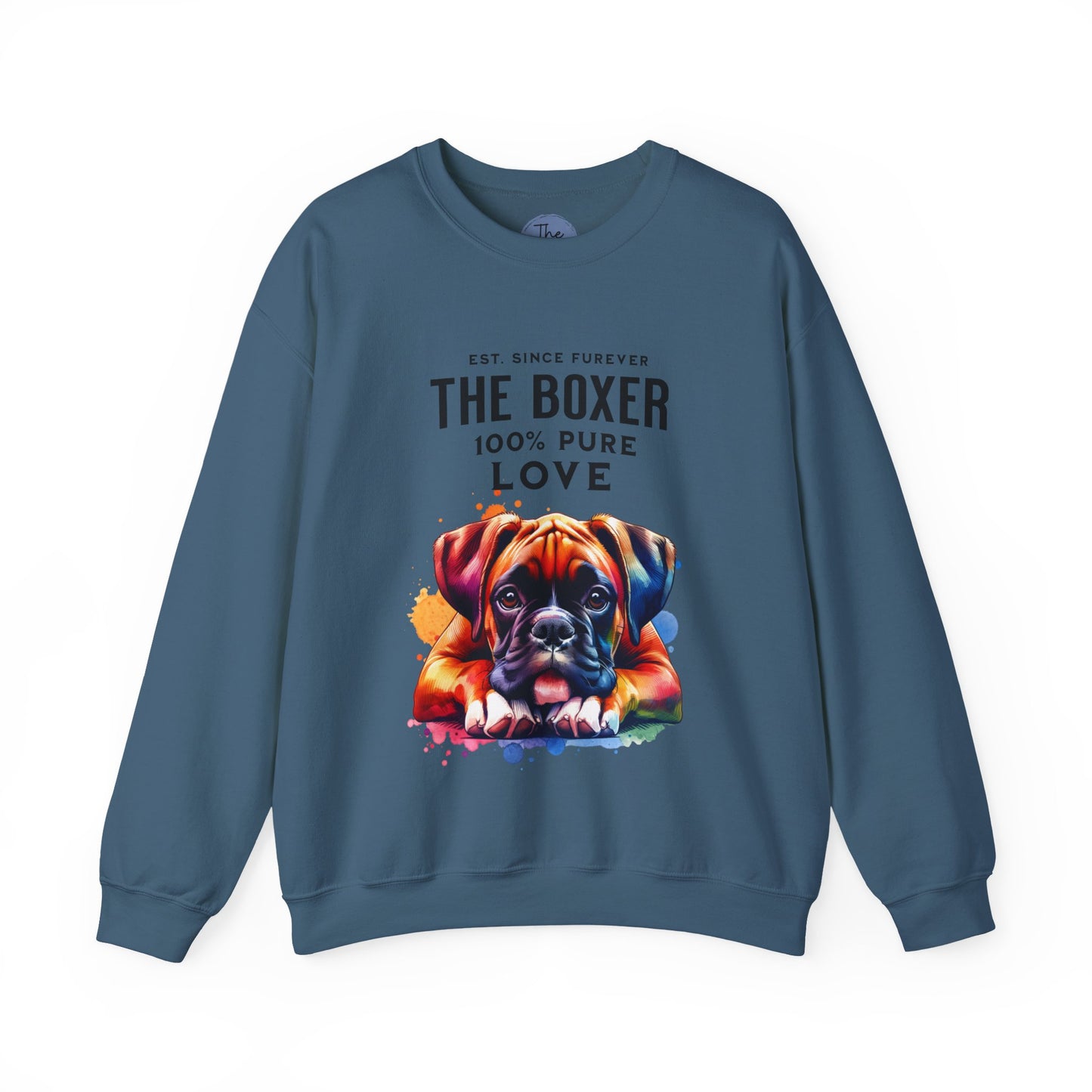 100% Love - Boxer Dog - Crewneck Sweatshirt