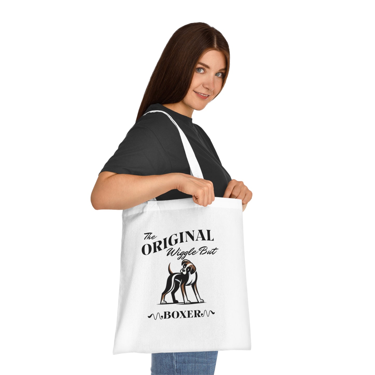 Boxer Dog Tote Bag - The Original Wiggle Butt, Cute Dog Lovers Gift, Pet Owner Accessory, Eco-Friendly Shopping Bag, Dog Mom Tote