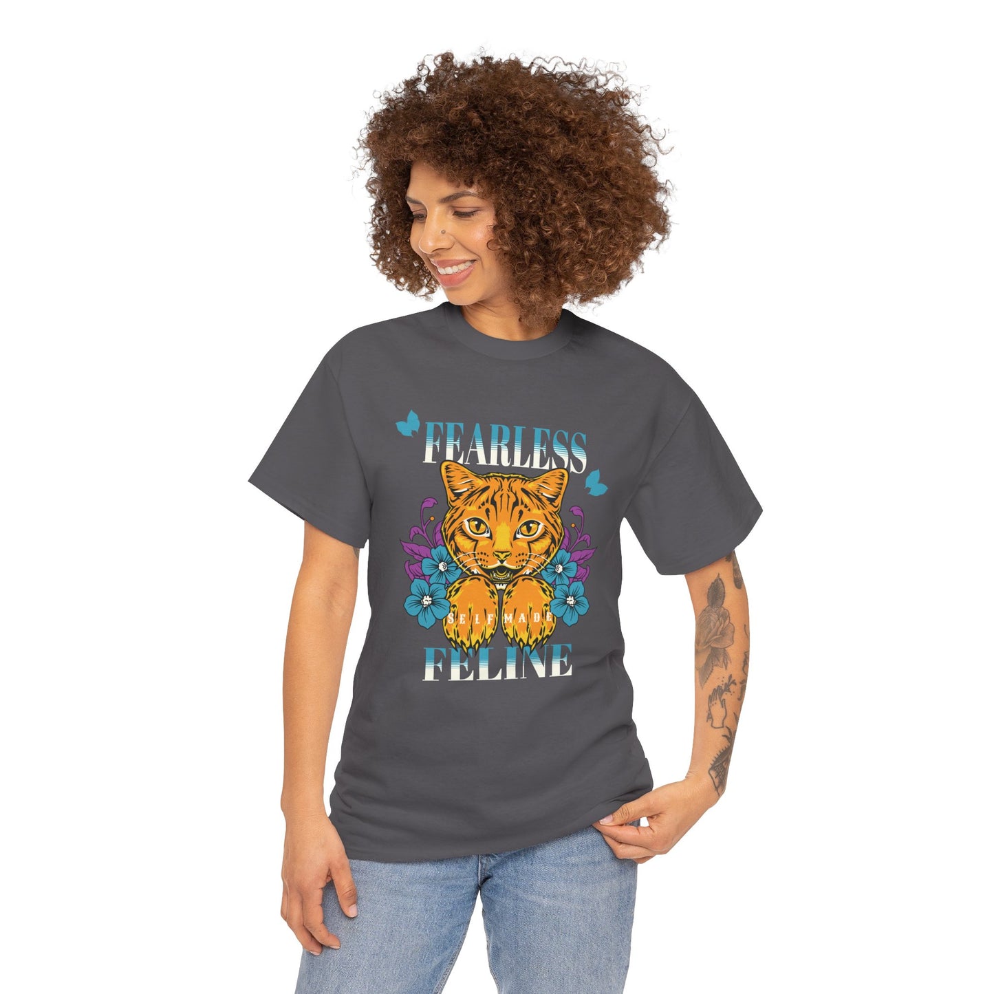 Fearless Feline Meme Cat Tee