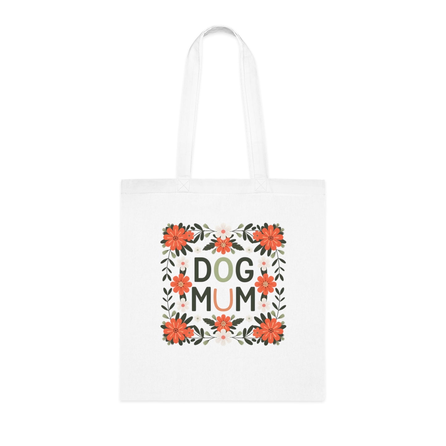 Floral Dog Mum Tote Bag | Pet Lover Gift, Eco-Friendly Shopping Bag, Cute Dog Owner Accessory, Spring Fashion, Unique Dog Lover Tote