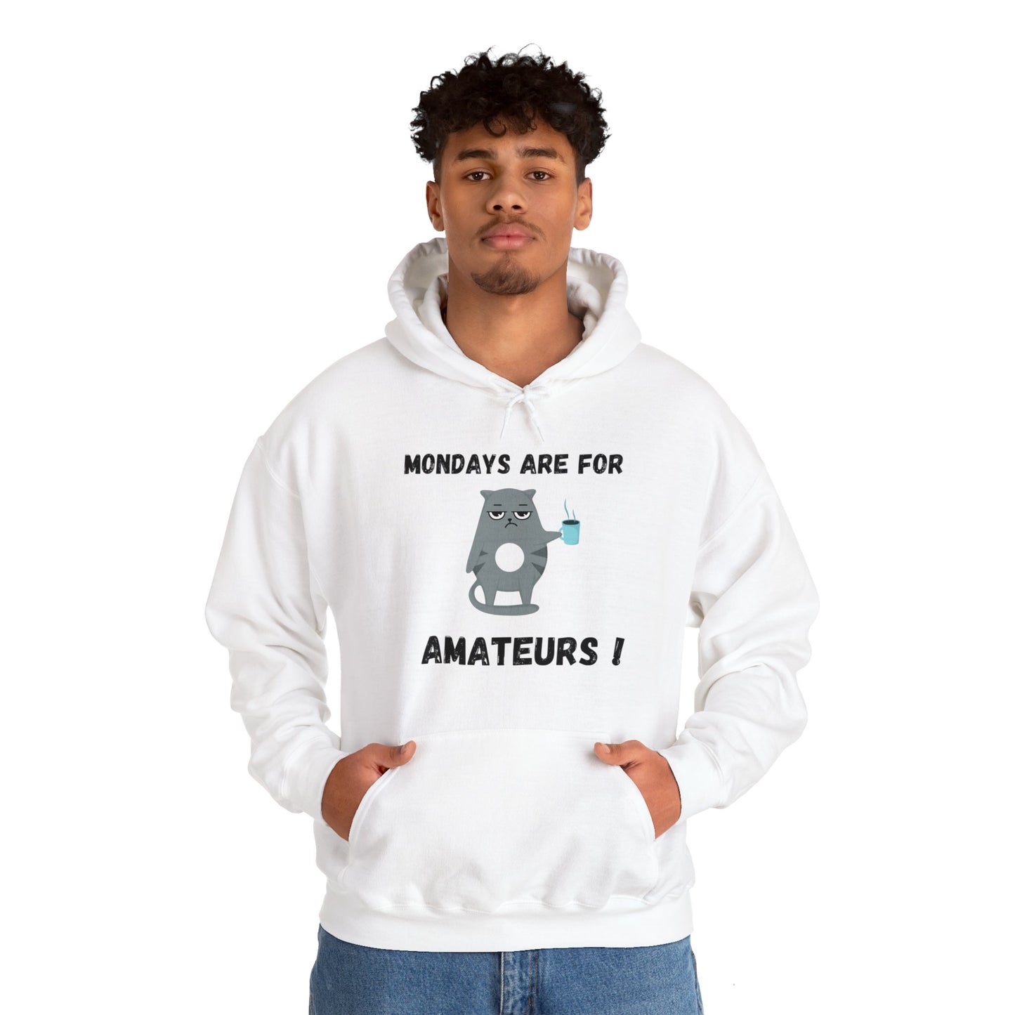 Mondays are for Amateurs - Cat Hoodie