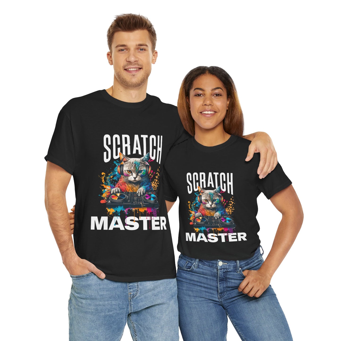 Scratch Master - Vibrant Cat Meme Tee
