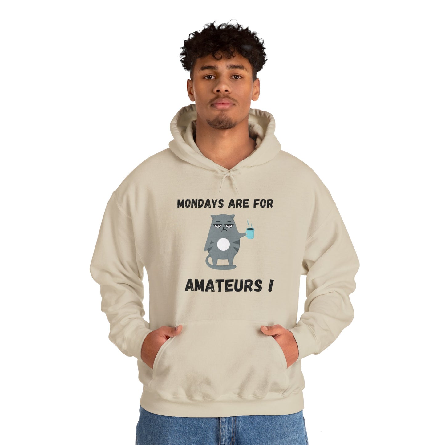 Mondays are for Amateurs - Cat Hoodie