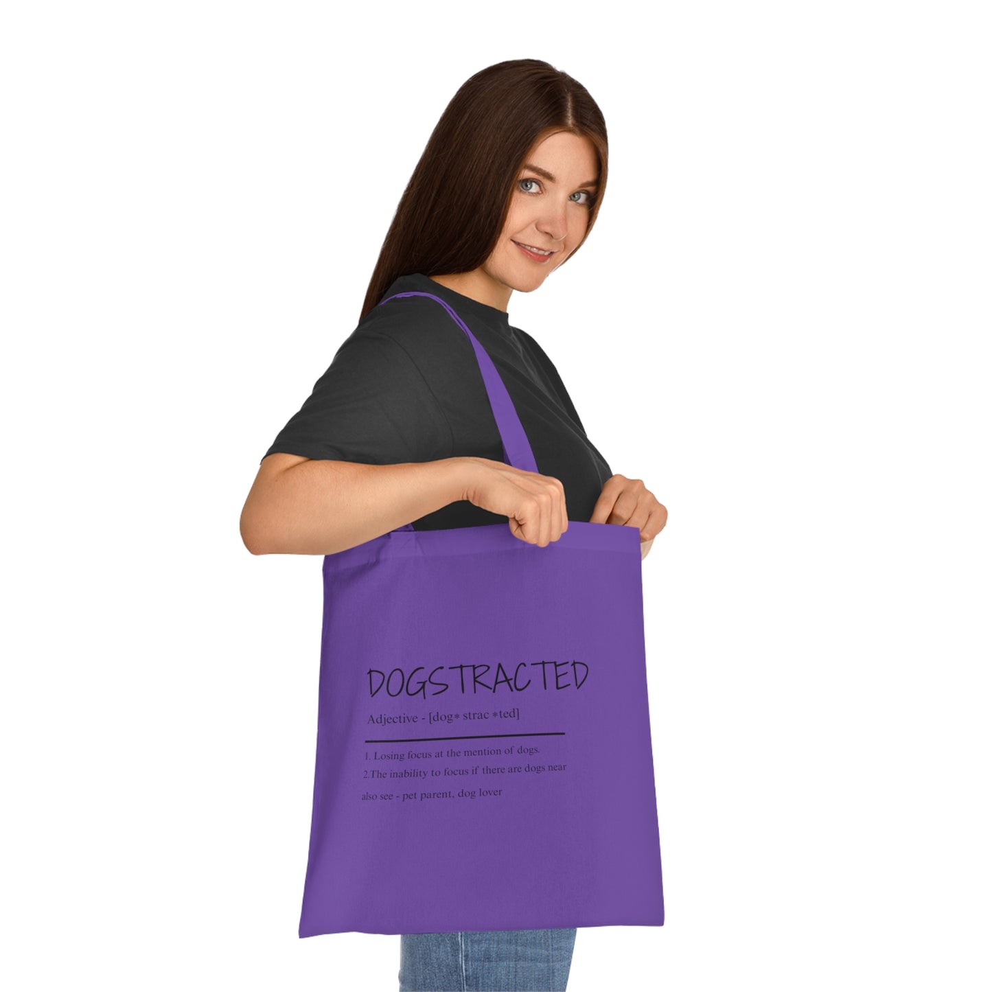 Dog-strac-ted Tote Bag, Dog Lovers Gift, Funny Cotton Tote, Eco-Friendly Shopping Bag, Pet Owner Accessory