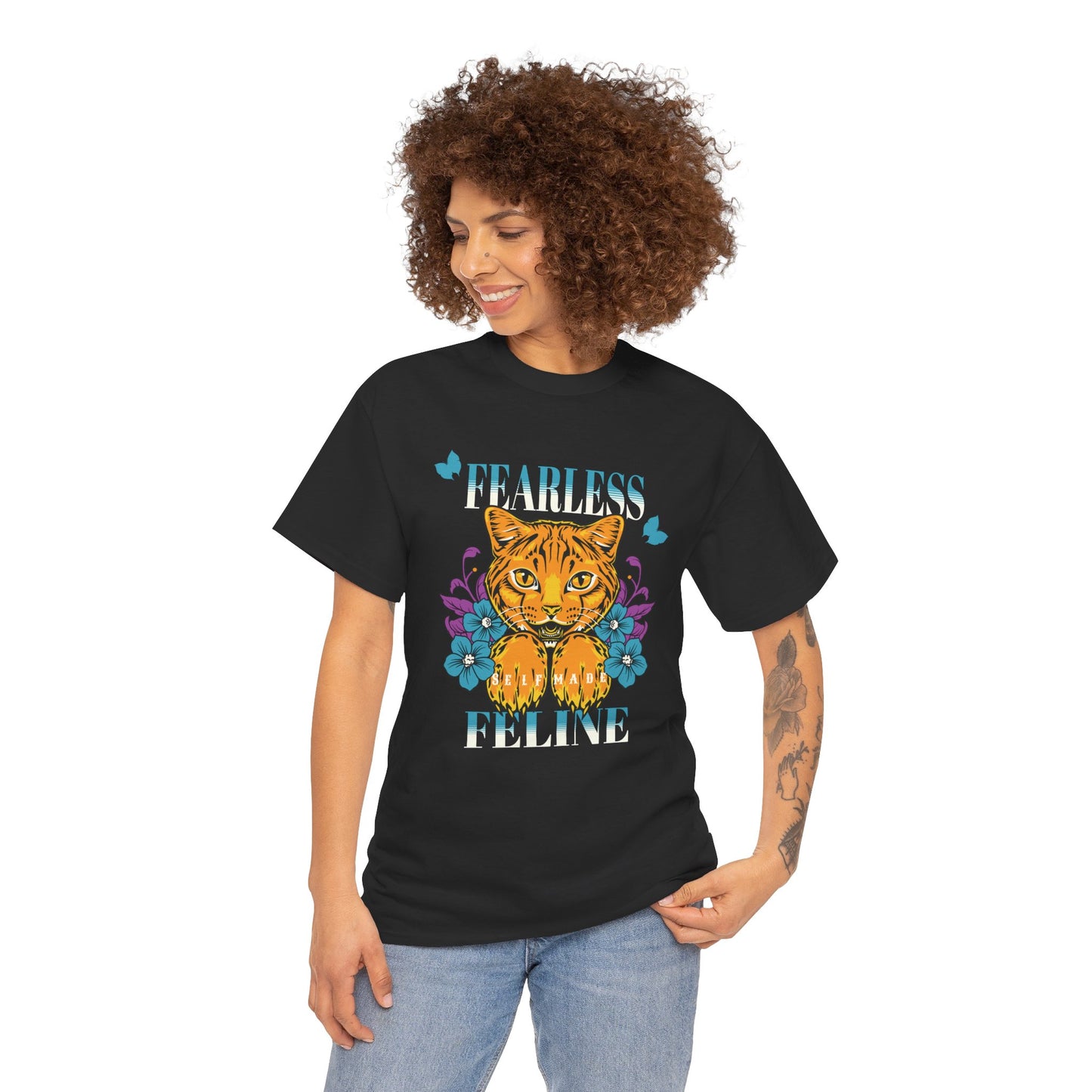 Fearless Feline Meme Cat Tee