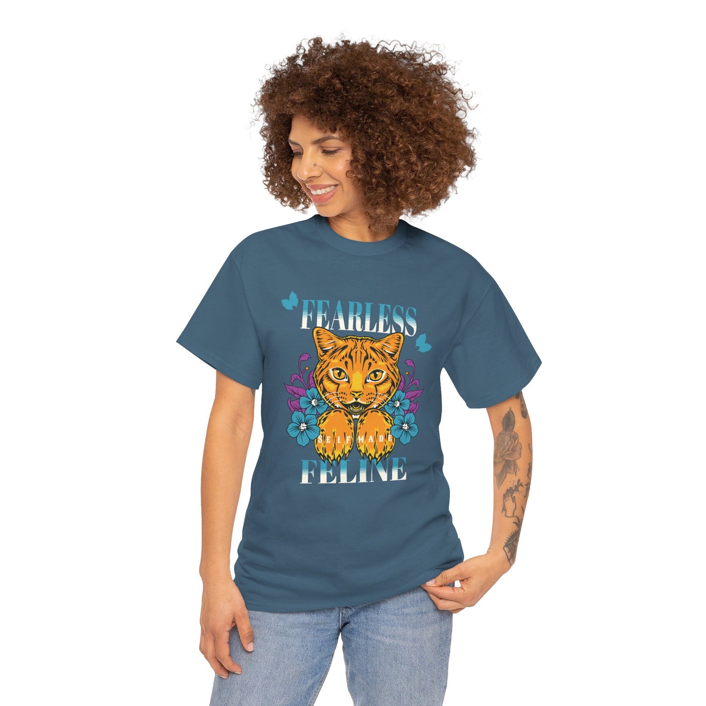 Fearless Feline Meme Cat Tee