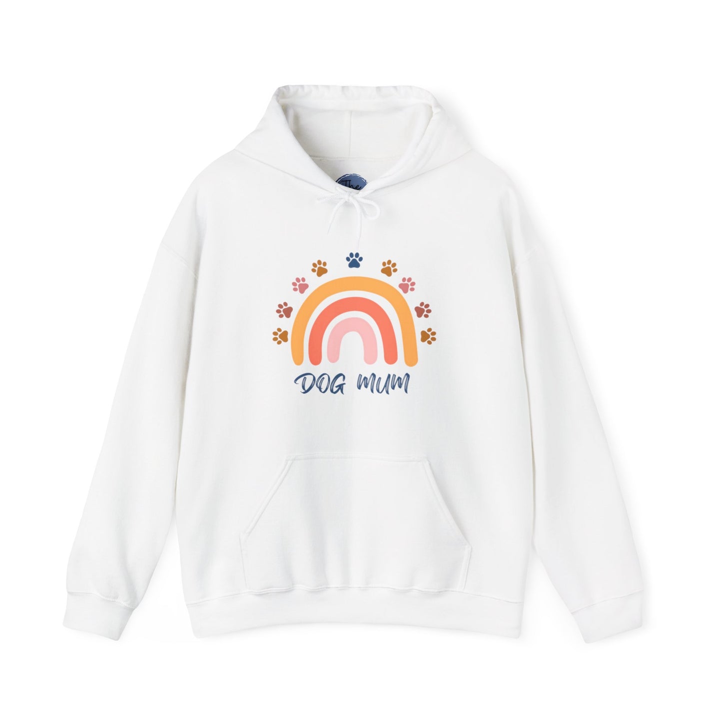 Dog Mum Retro Rainbow Hoodie, Pet Lover Sweatshirt, Gift for Dog Owners, Cute Dog Mom Apparel, Cozy Dog Owner Hoodie, Women’s Unisex Sweatshirt