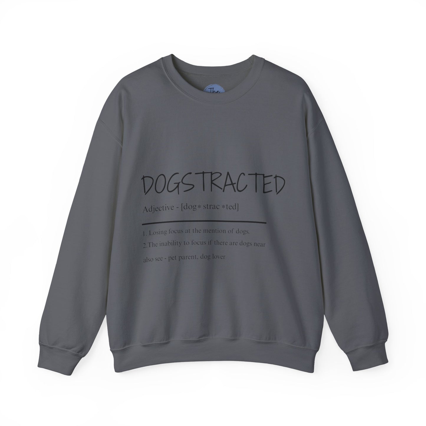 Dogstracted Crewneck Sweatshirt, Gift for Dog Lovers, Cozy Fashion, Pet-Themed Apparel, Animal Lover Sweatshirt
