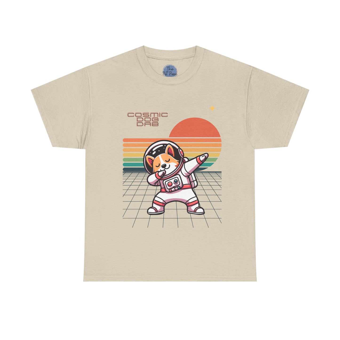 Cosmic Dog Dab Astronaut T-Shirt, Retro Space Tee, Unisex Tee, Gifts for Dog Lovers, Cute Graphic Tee, Birthday, Everyday Wear