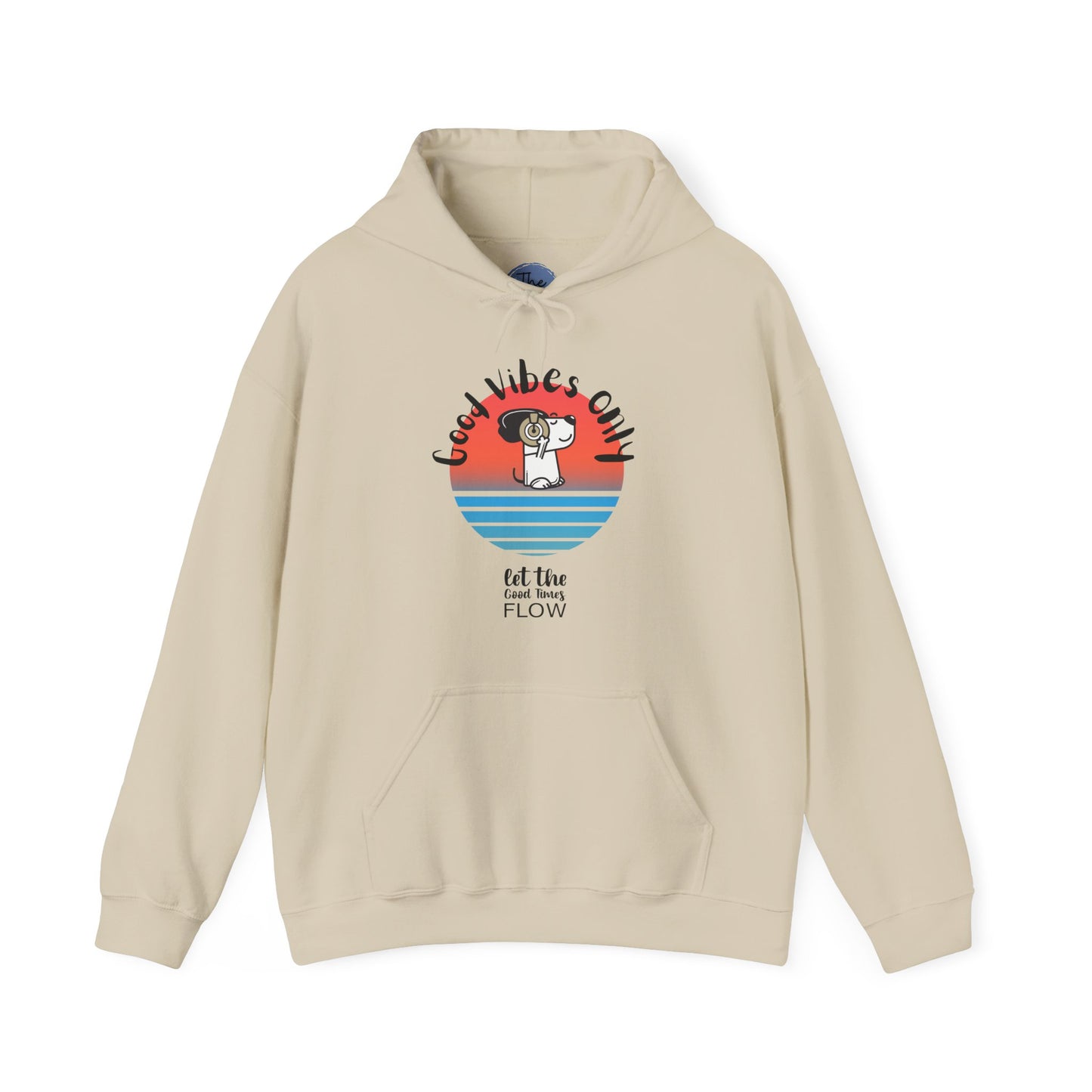 Good Vibes Unisex Hooded Sweatshirt, Relaxed Style, Cozy Gift, Chill Wear, Summer Essentials, Motivational Fashion,