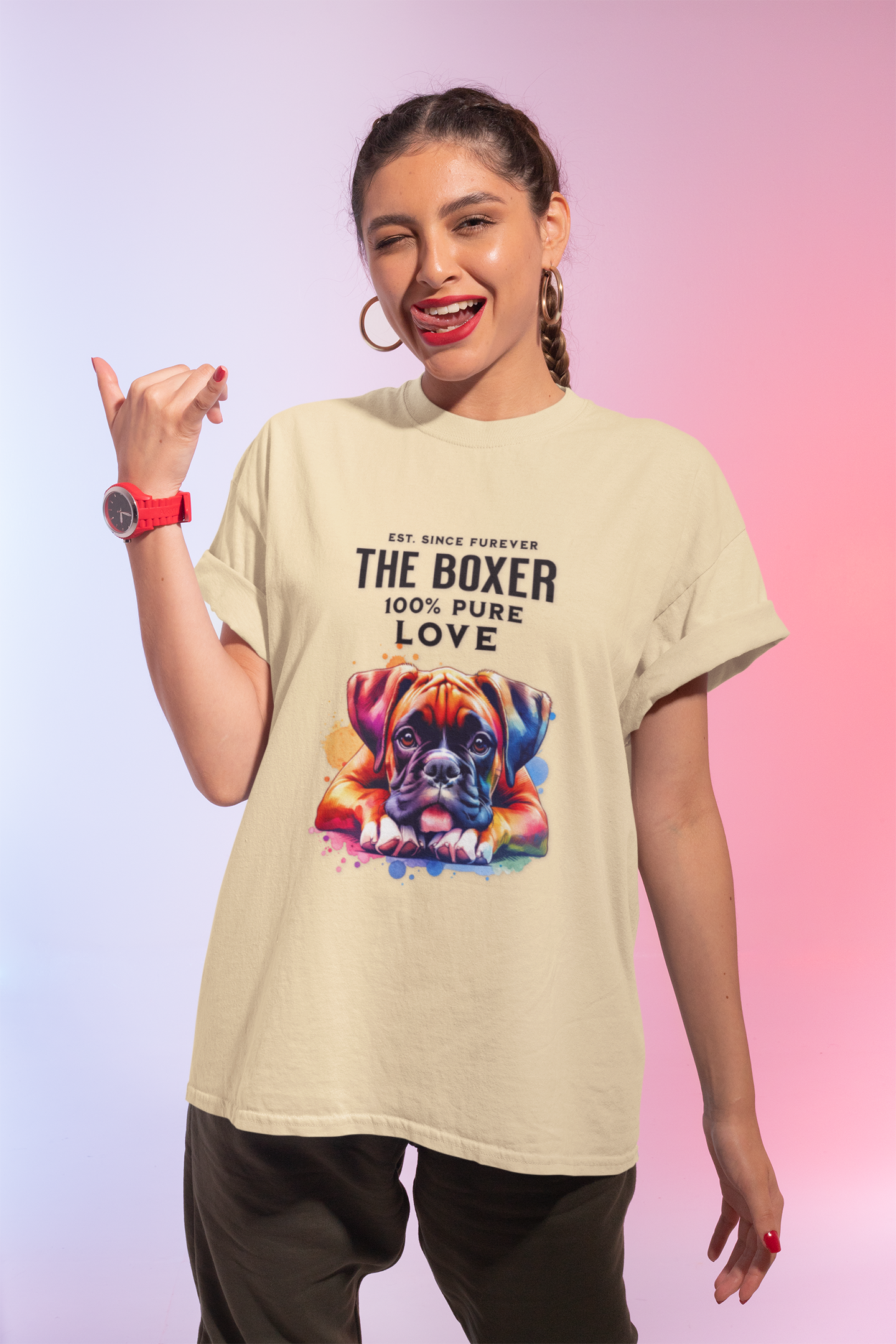 100% Love -Boxer Tee