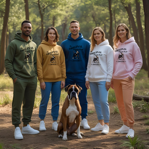 The Original Wiggle Butt Boxer Dog Lover Hoodie, Funny Dog Sweatshirt, Pet Owner Gift, Original Boxer Apparel, Cozy Unisex Hoodie