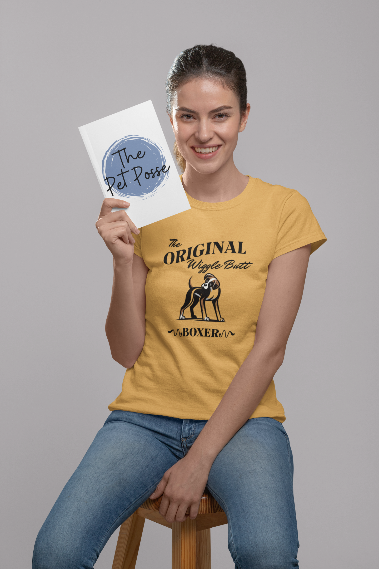 The Original Wiggle Butt Boxer Tee Funny Dog Lover T-Shirt, Pet Owner Gift, Boxer Breed Apparel, Casual Wear, Dog Mom Shirt
