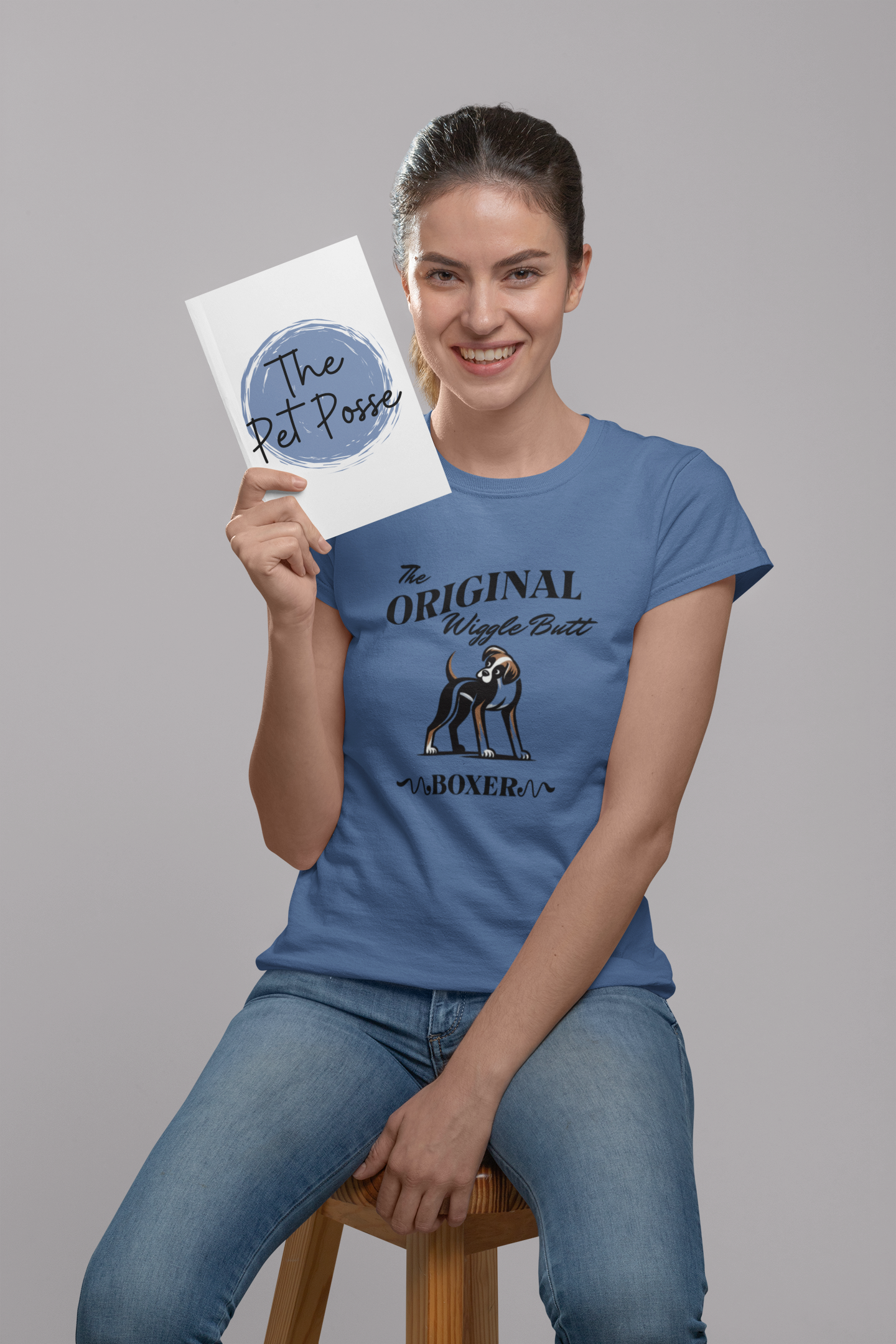 The Original Wiggle Butt Boxer Tee Funny Dog Lover T-Shirt, Pet Owner Gift, Boxer Breed Apparel, Casual Wear, Dog Mom Shirt
