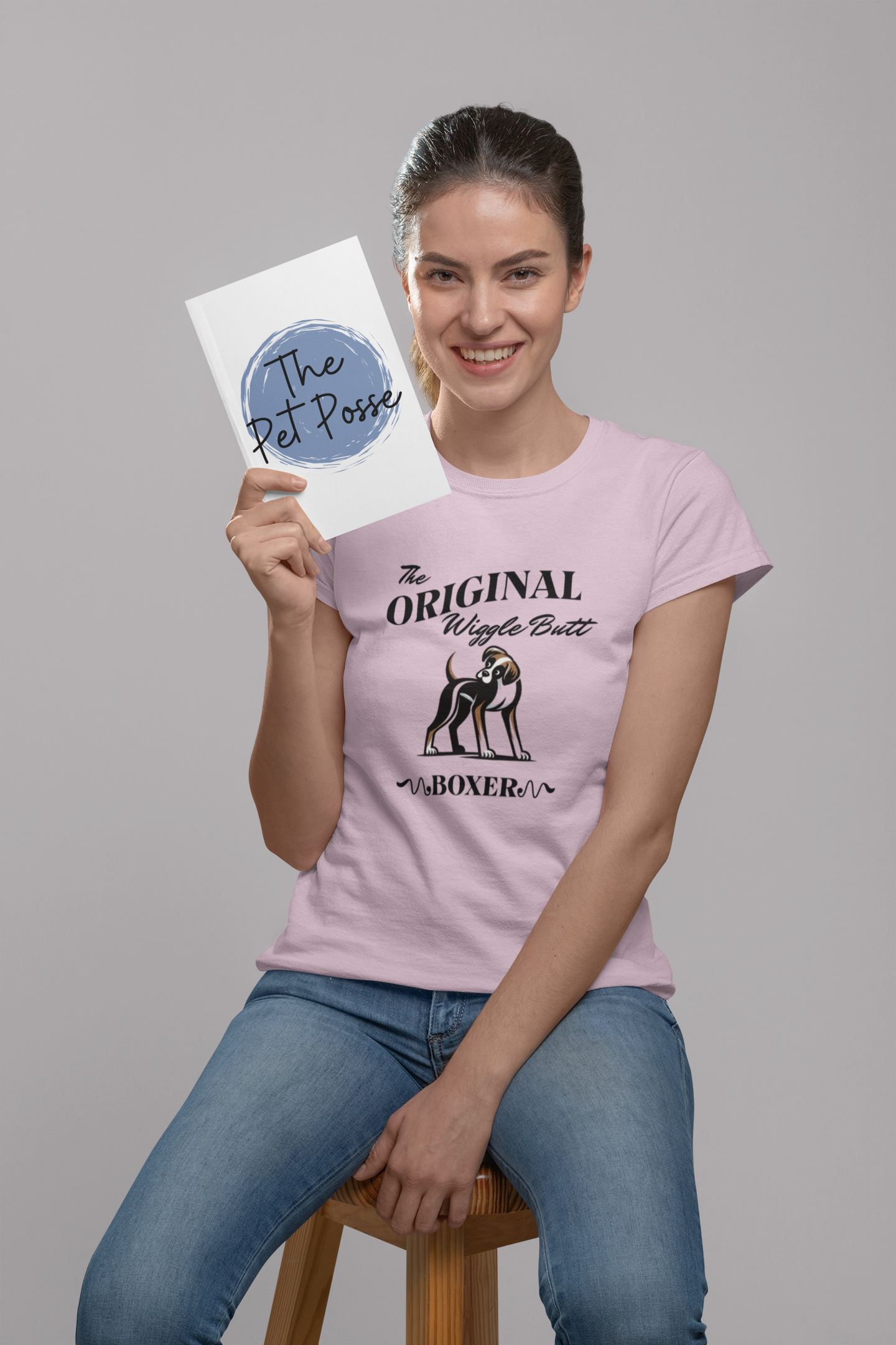 The Original Wiggle Butt Boxer Tee Funny Dog Lover T-Shirt, Pet Owner Gift, Boxer Breed Apparel, Casual Wear, Dog Mom Shirt