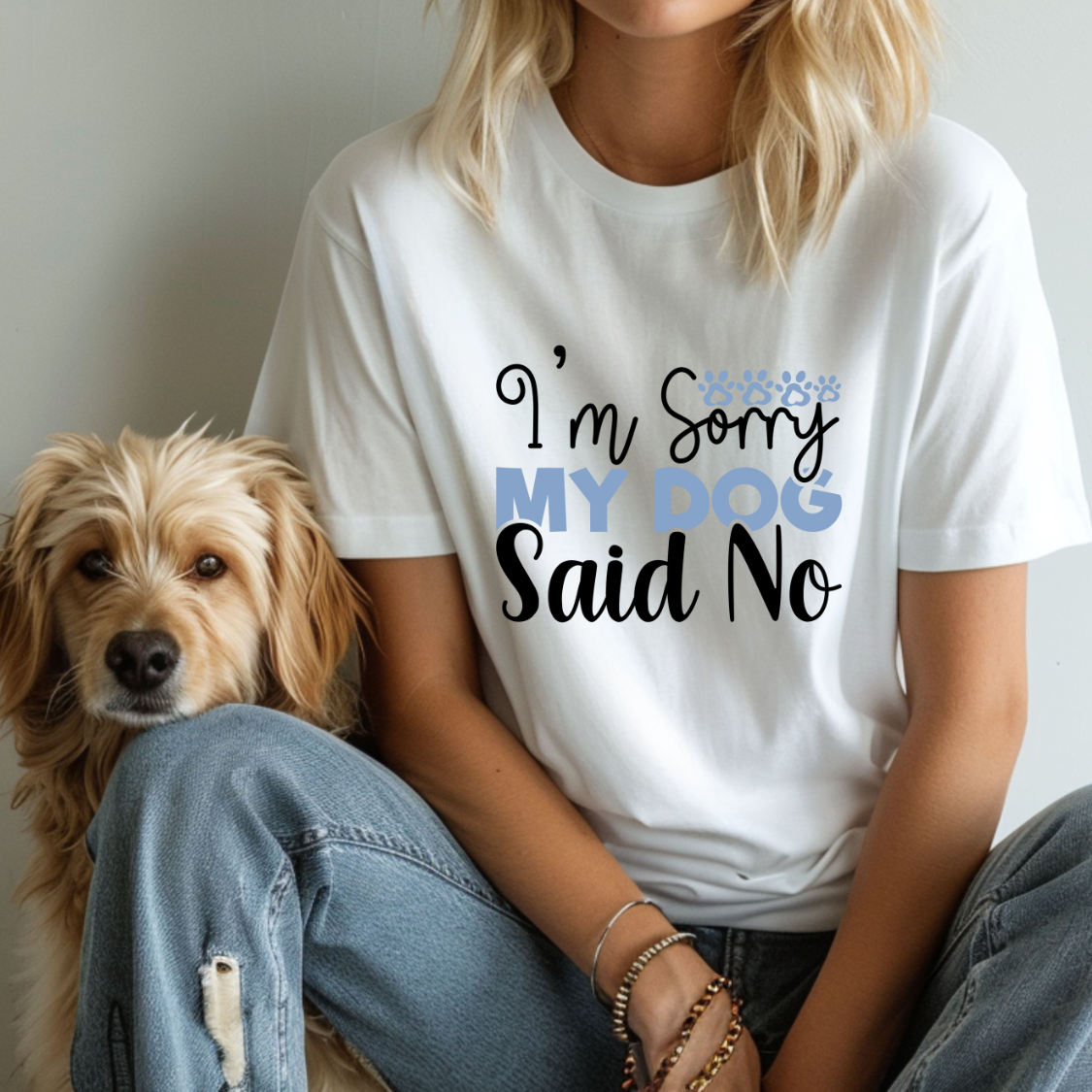 I'm Sorry, My Dog Said No Tee | Funny Pet Lovers Shirt, Gift for Dog Owners, Unisex Heavy Cotton T-Shirt, Dog Mom Gift