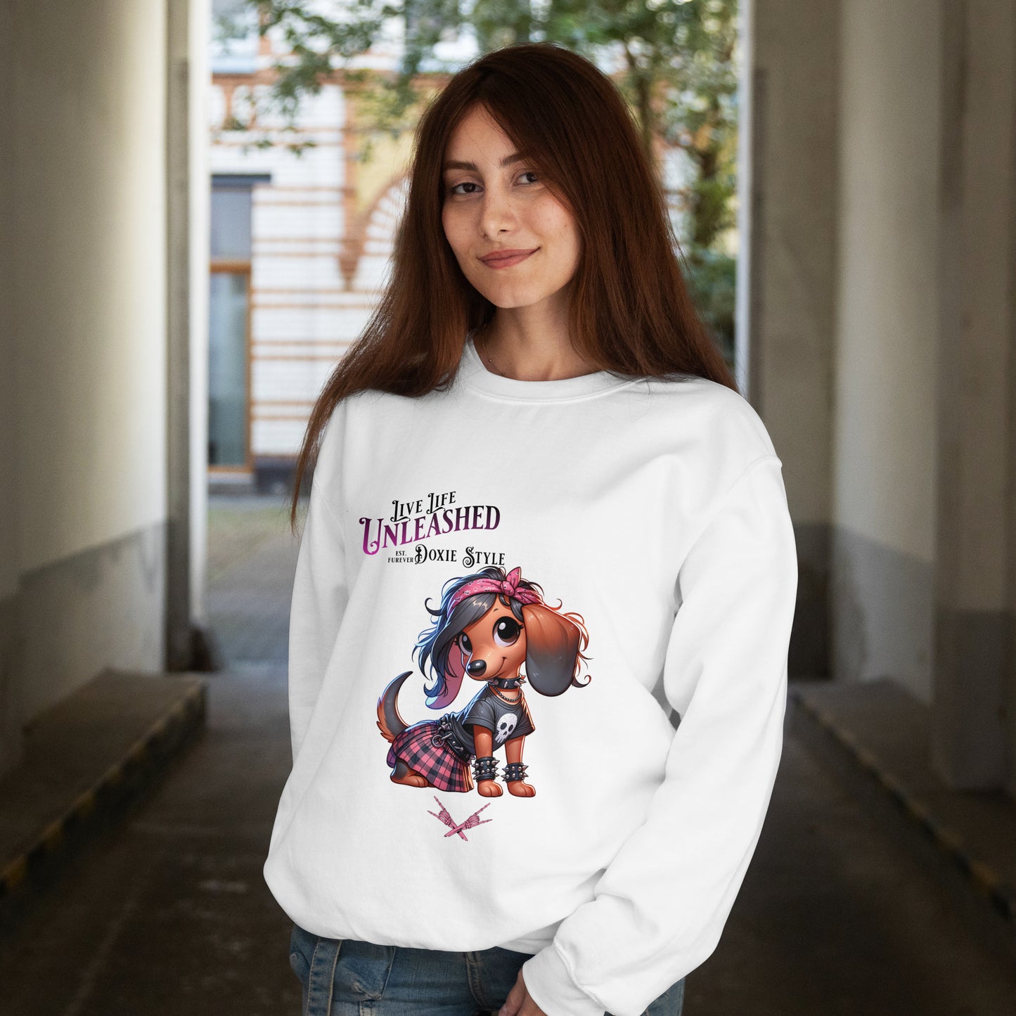 Doxie Style - Unisex Heavy Blend™ Crewneck Sweatshirt