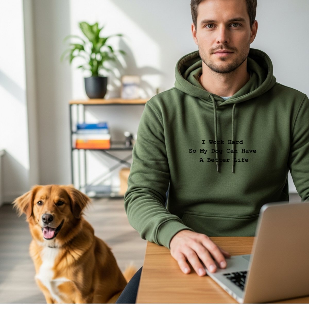 Dog Lover Hoodie - "I Work Hard So My Dog Can Have A Better Life"