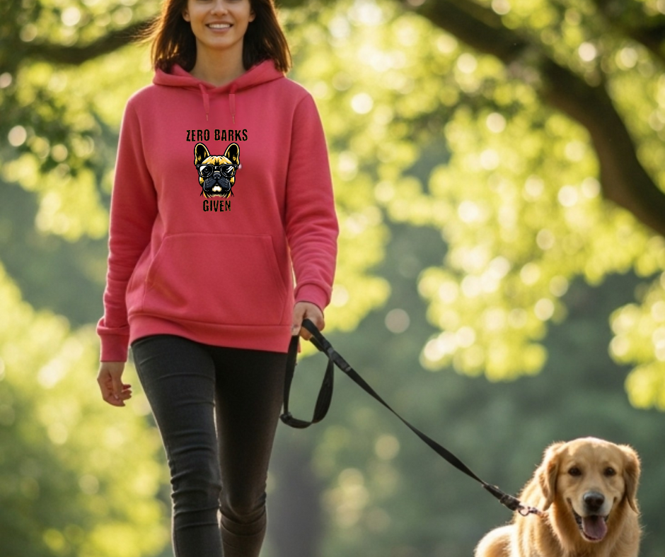 Zero Barks Given French Bulldog Hoodie — Funny Dog Lover Pullover