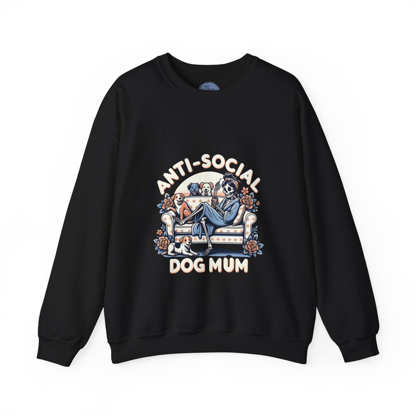 Anti-Social Dog Mum Crewneck Sweatshirt, Cozy Gift for Introverts, Comfortable Casual Wear, Perfect for Holidays, Everyday Style