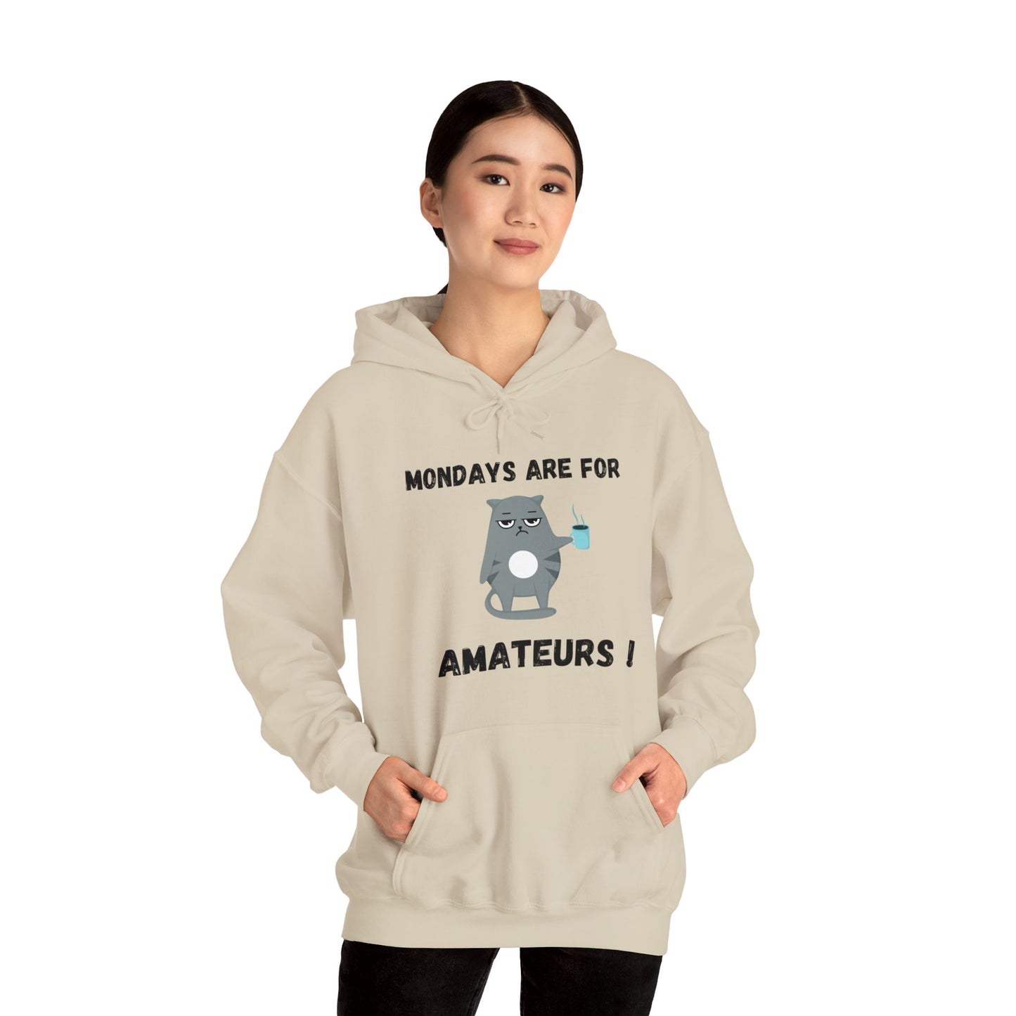 Mondays are for Amateurs - Cat Hoodie