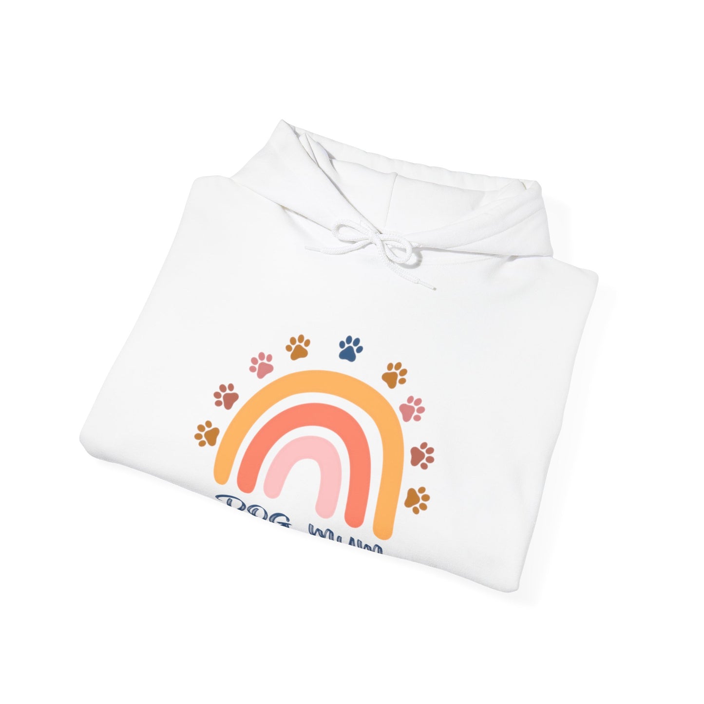 Dog Mum Retro Rainbow Hoodie, Pet Lover Sweatshirt, Gift for Dog Owners, Cute Dog Mom Apparel, Cozy Dog Owner Hoodie, Women’s Unisex Sweatshirt