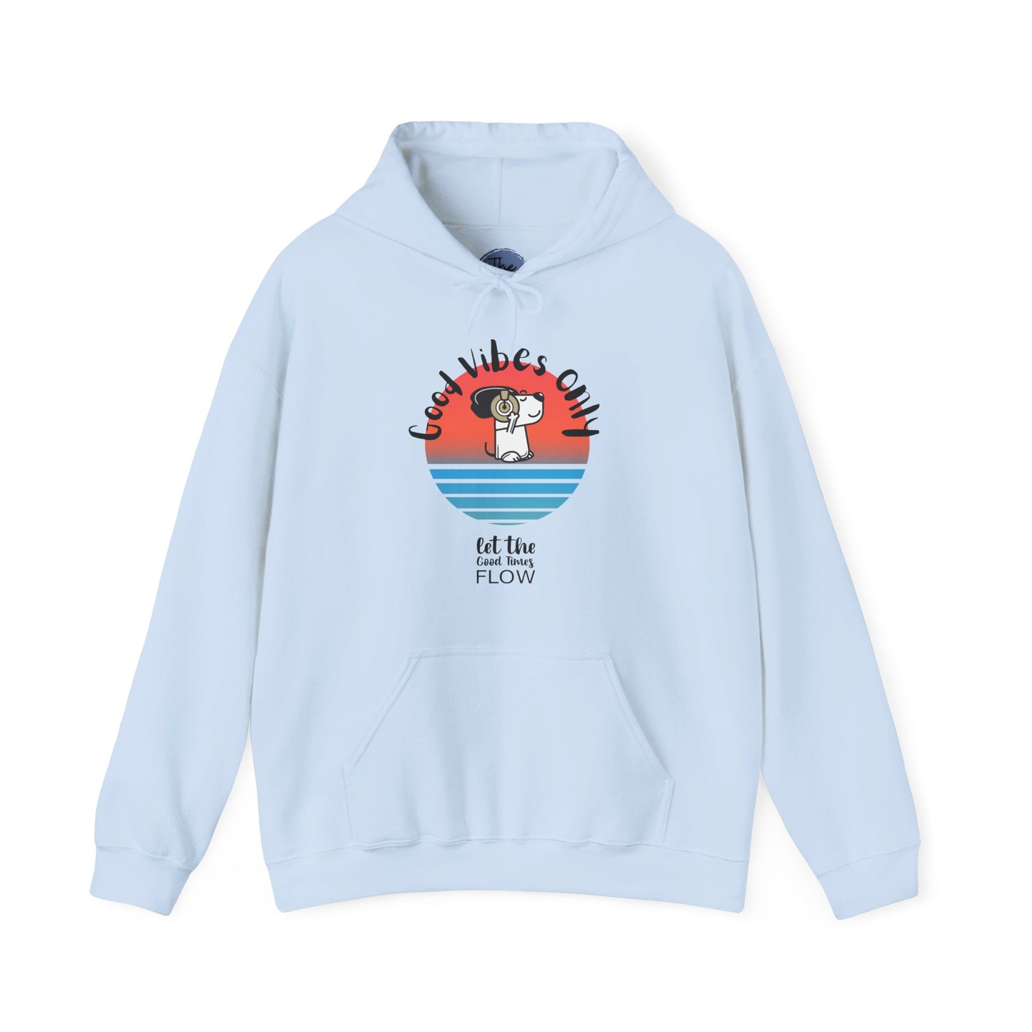 Good Vibes Unisex Hooded Sweatshirt, Relaxed Style, Cozy Gift, Chill Wear, Summer Essentials, Motivational Fashion,