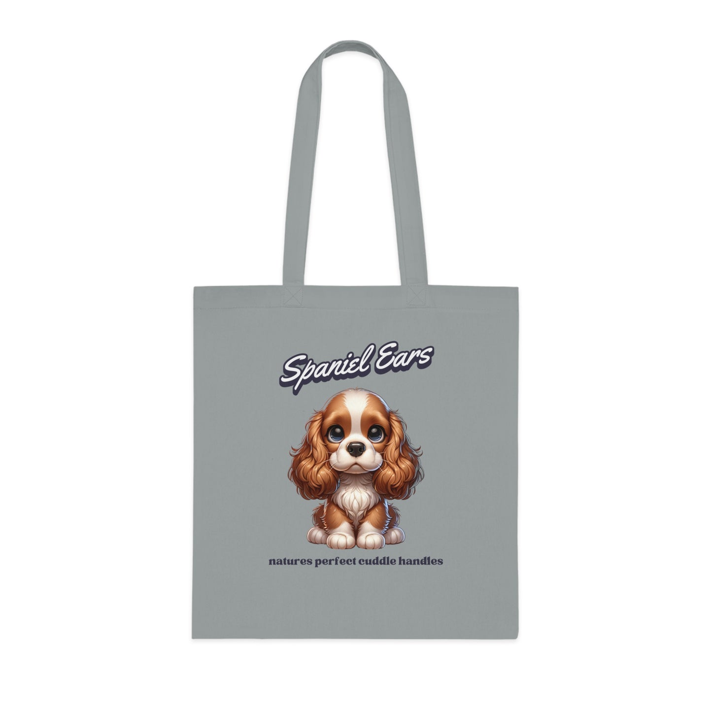 Cute Spaniel Ears Cotton Tote Bag, Dog Lover Gift, Eco-Friendly Shopping Bag, Pet Owner Essentials, Adorable Animal Art