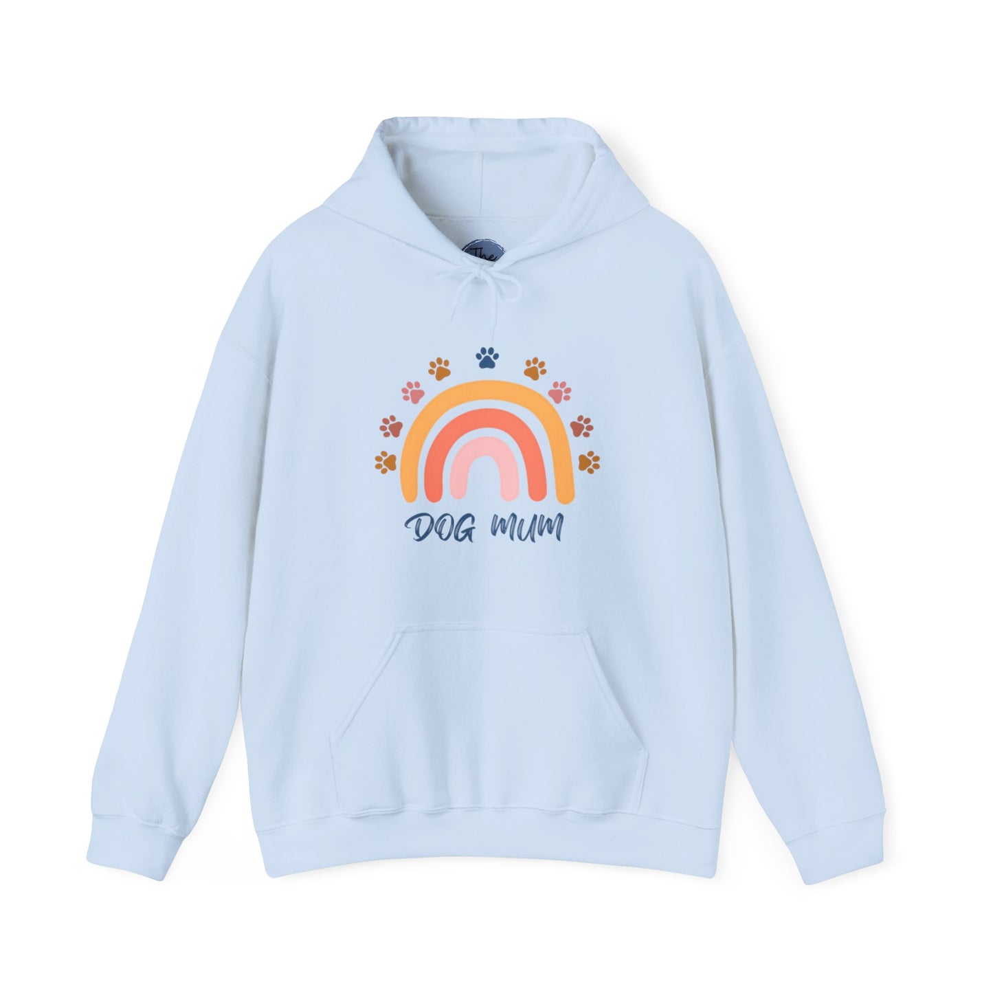 Dog Mum Retro Rainbow Hoodie, Pet Lover Sweatshirt, Gift for Dog Owners, Cute Dog Mom Apparel, Cozy Dog Owner Hoodie, Women’s Unisex Sweatshirt