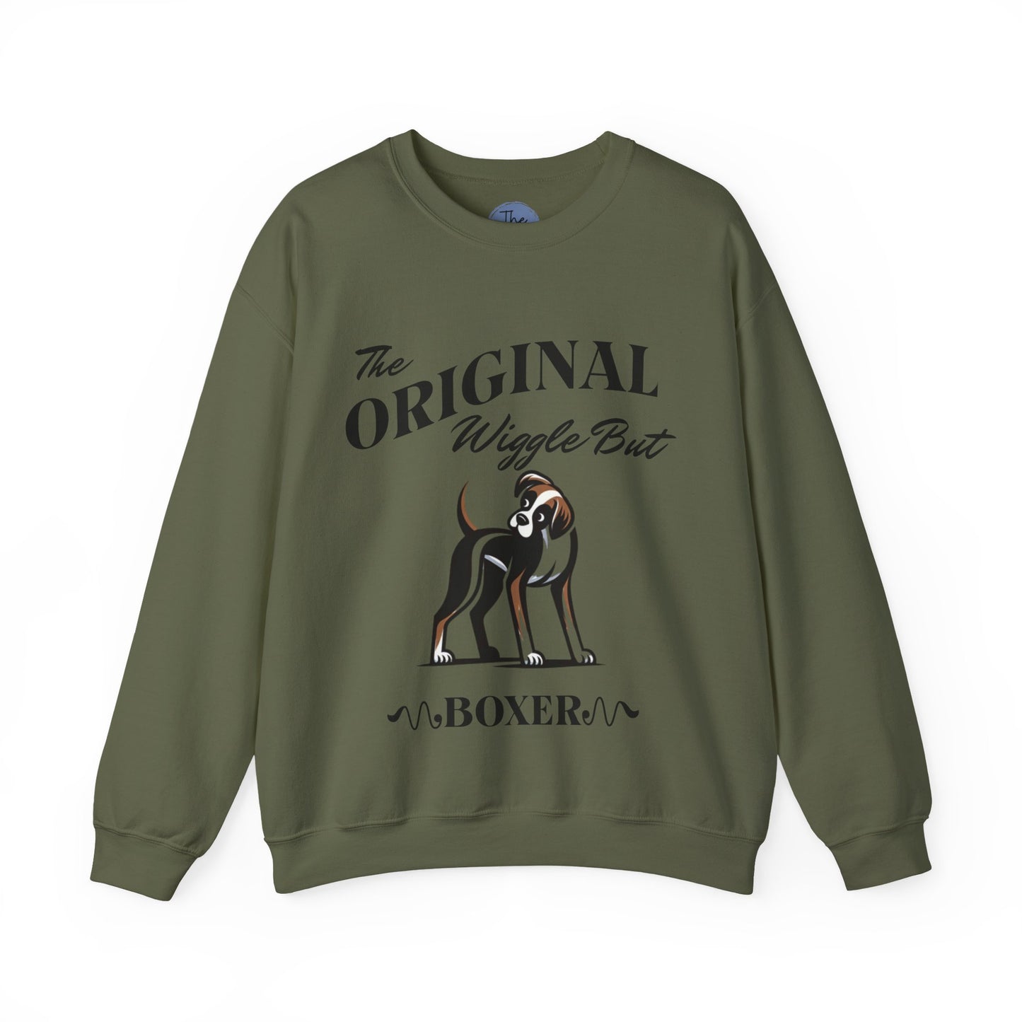 Original Wiggle But Boxer Sweatshirt, Unisex Dog Lover Crewneck, Gift for Boxer Lovers, Cozy Pet Sweatshirt, Cute Animal Apparel