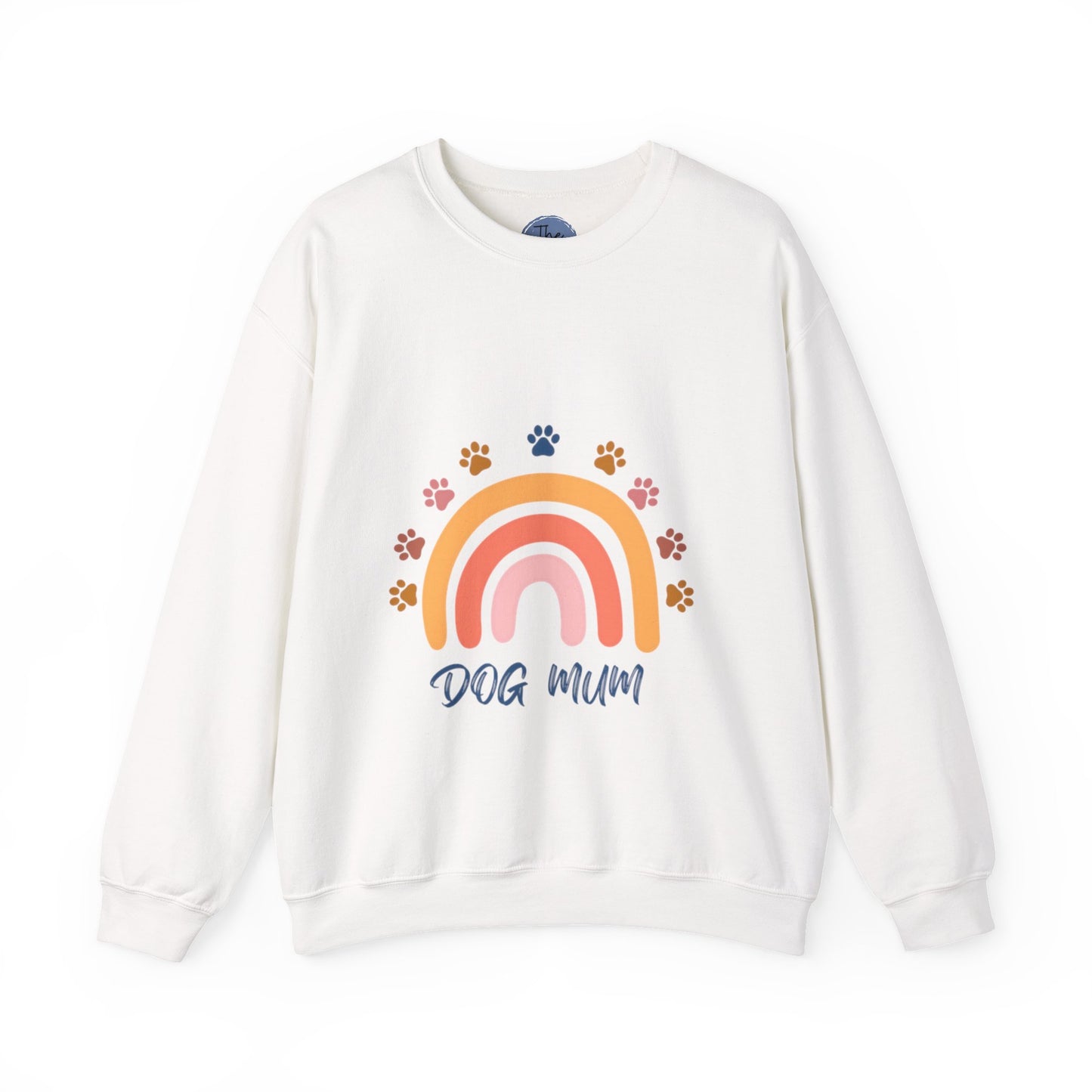 Rainbow Retro Dog Mum Sweatshirt | Cozy Gift for Pet Owners, Animal Lovers, Birthday, Mother’s Day, Everyday Wear