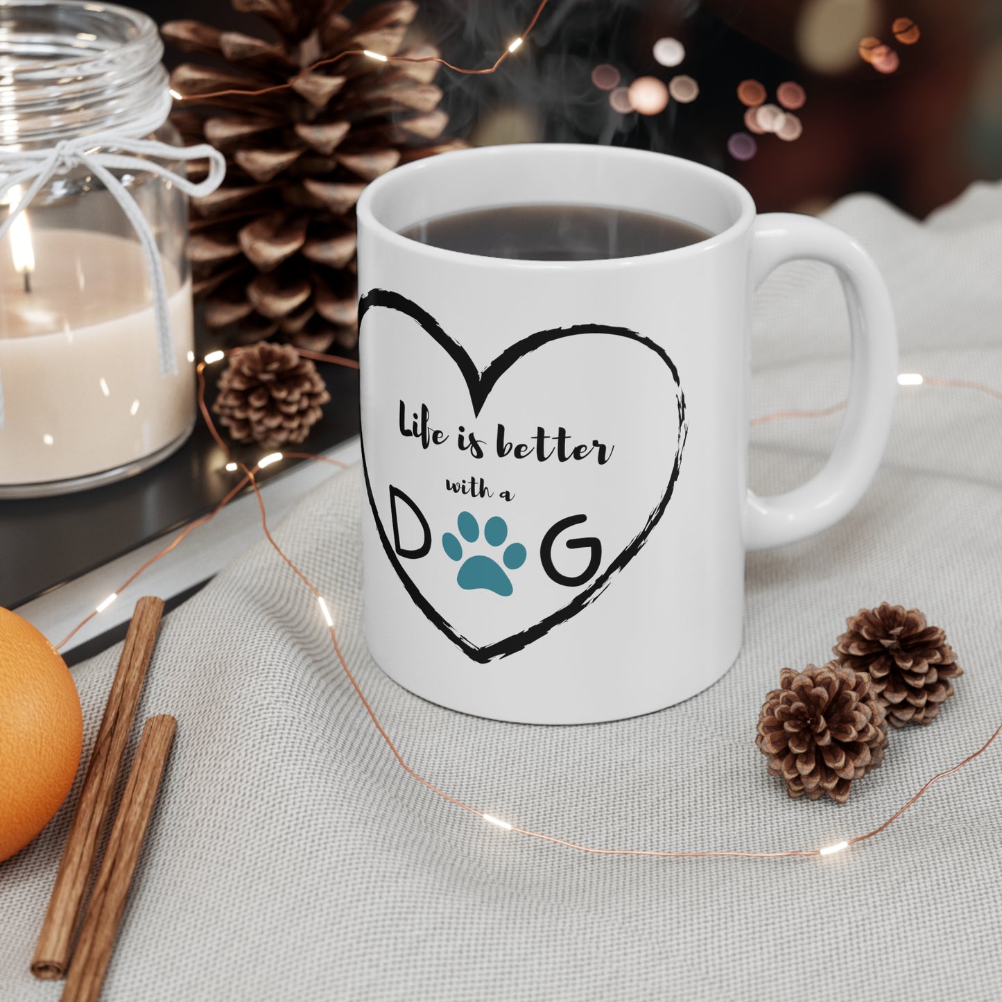 Life is Better with Dogs Mug, 11oz.