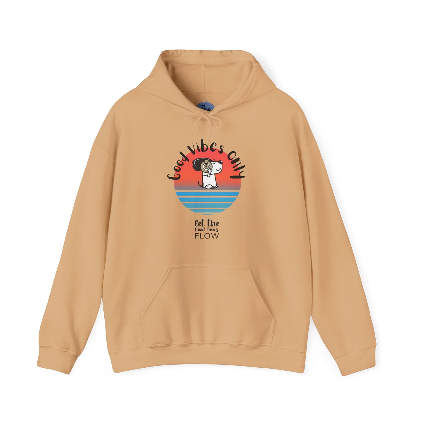 Good Vibes Unisex Hooded Sweatshirt, Relaxed Style, Cozy Gift, Chill Wear, Summer Essentials, Motivational Fashion,