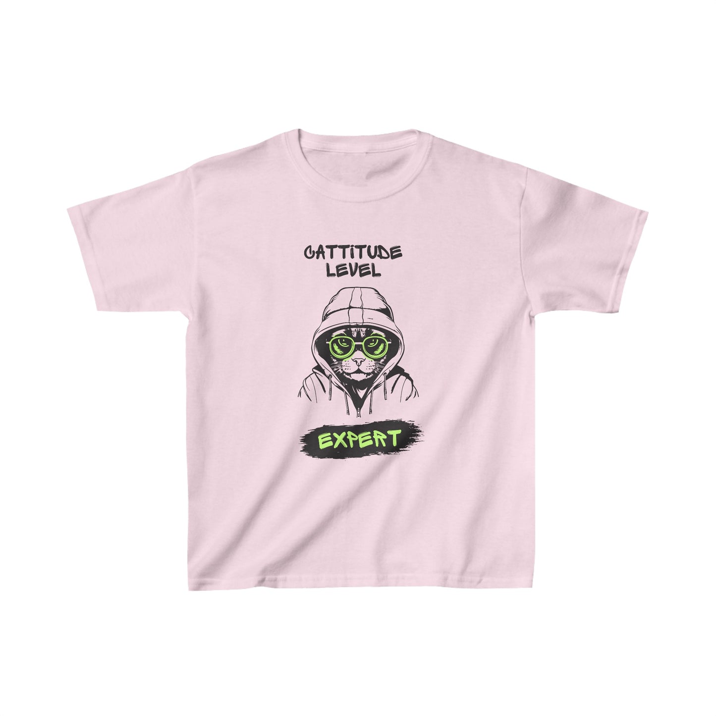 Master Of Cool - Cattitude Level Expert -Kids Heavy Cotton™ Tee