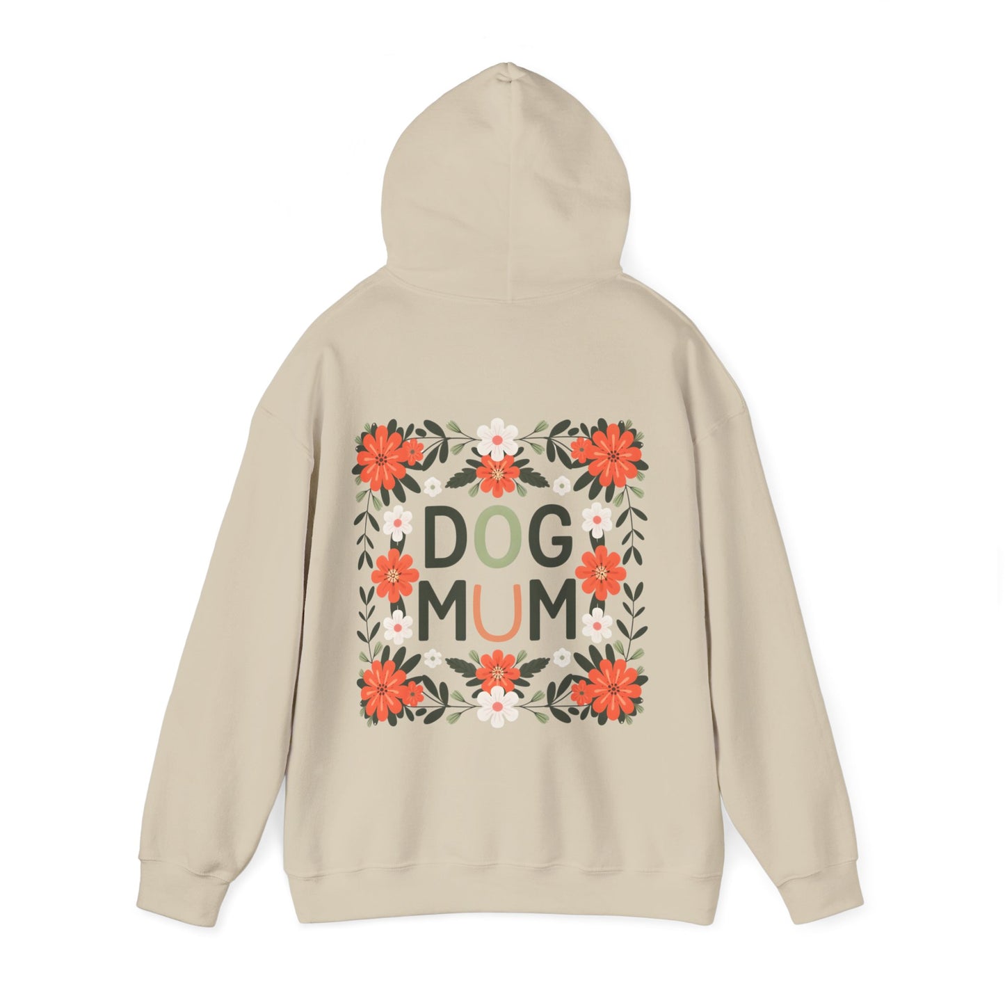 Floral Dog Mum Hoodie, Cozy Pet Lover Sweatshirt, Unique Gift for Dog Moms, Comfortable Everyday Wear, Cute Dog Owner Apparel