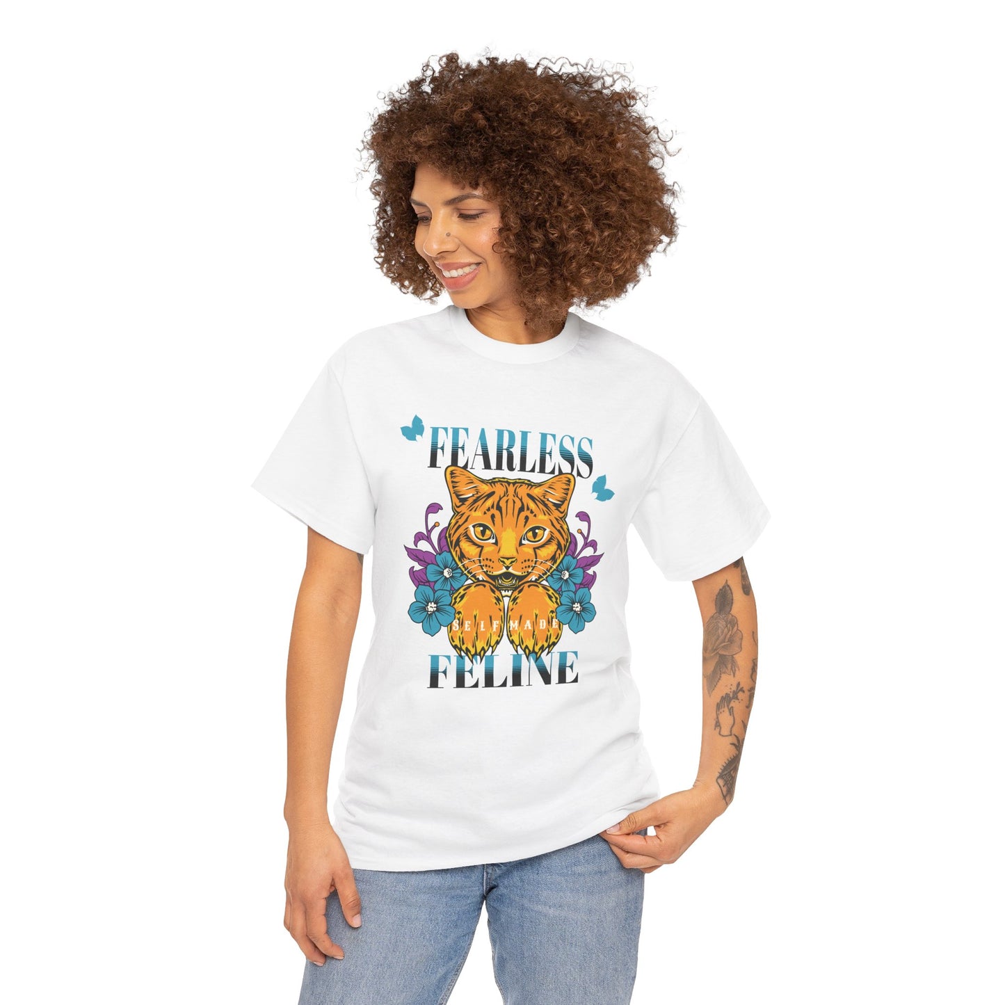 Fearless Feline Meme Cat Tee