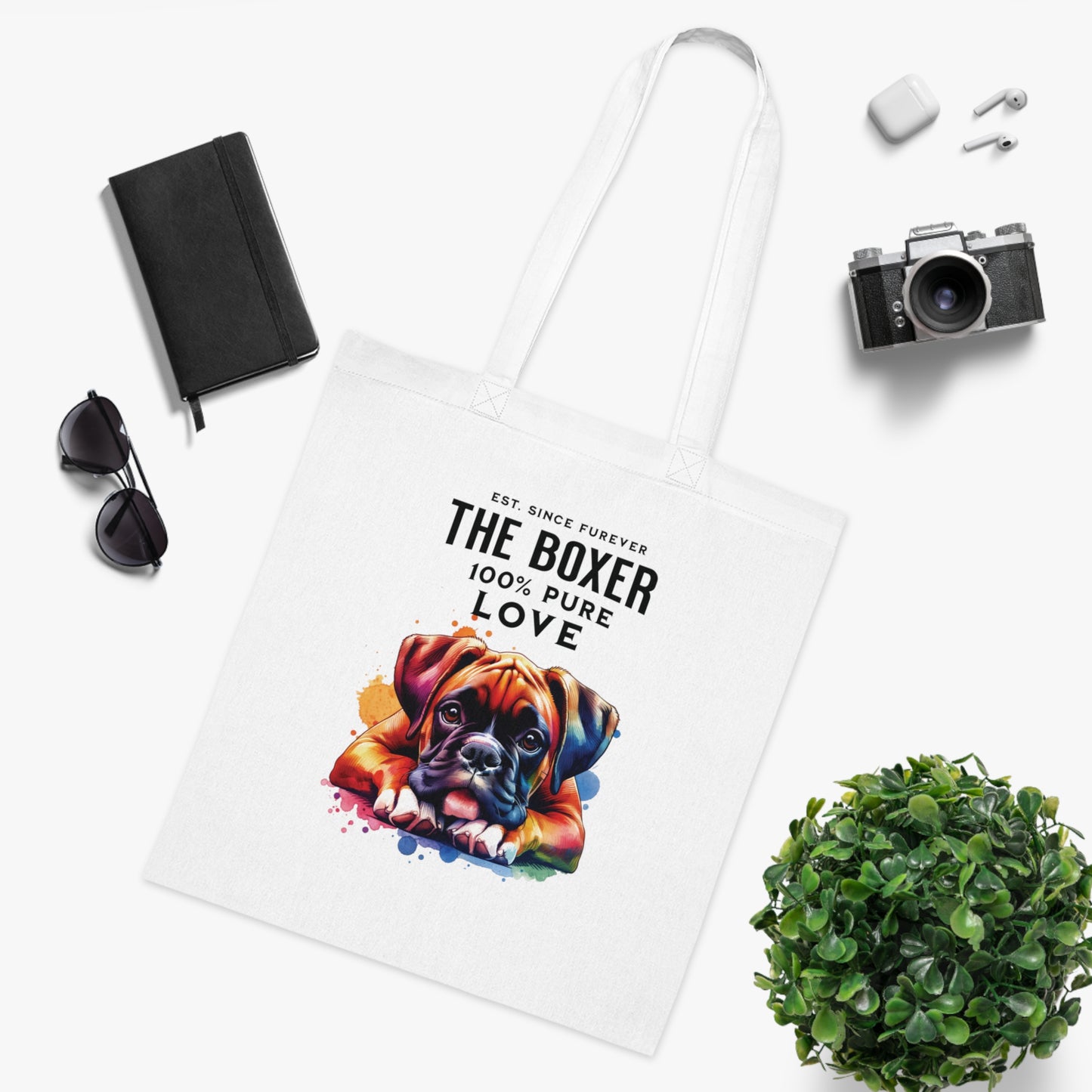 100% Love - Boxer dog - Tote