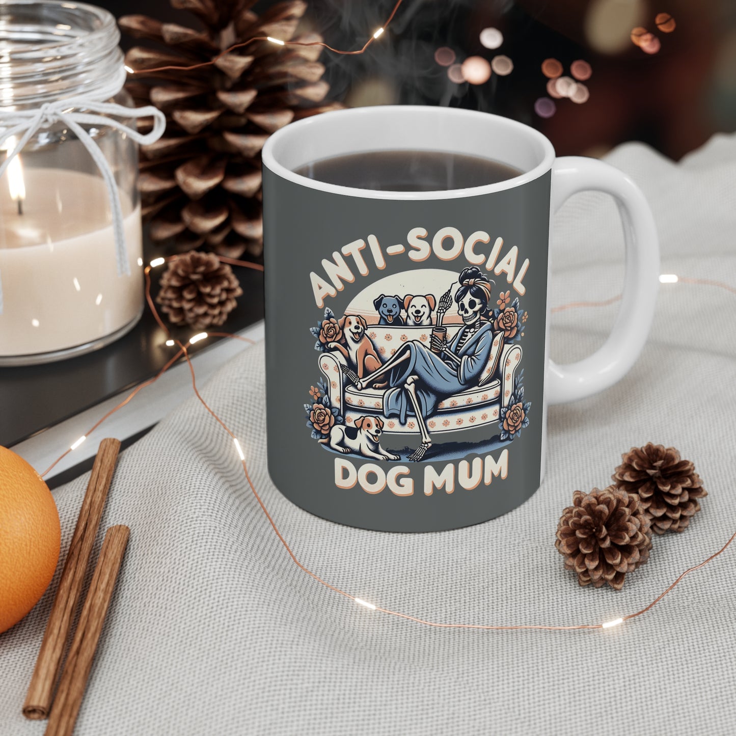 Anti-Social Dog Mum Coffee Mug | Pet Lover Gift | Funny Dog Mom Mug | Mother's Day Gift | Dog Lover Gift | Quirky Pet Mug