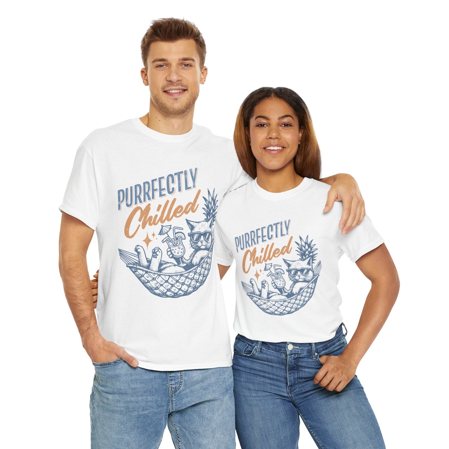 Perfectly Chilled - Cat Meme tee