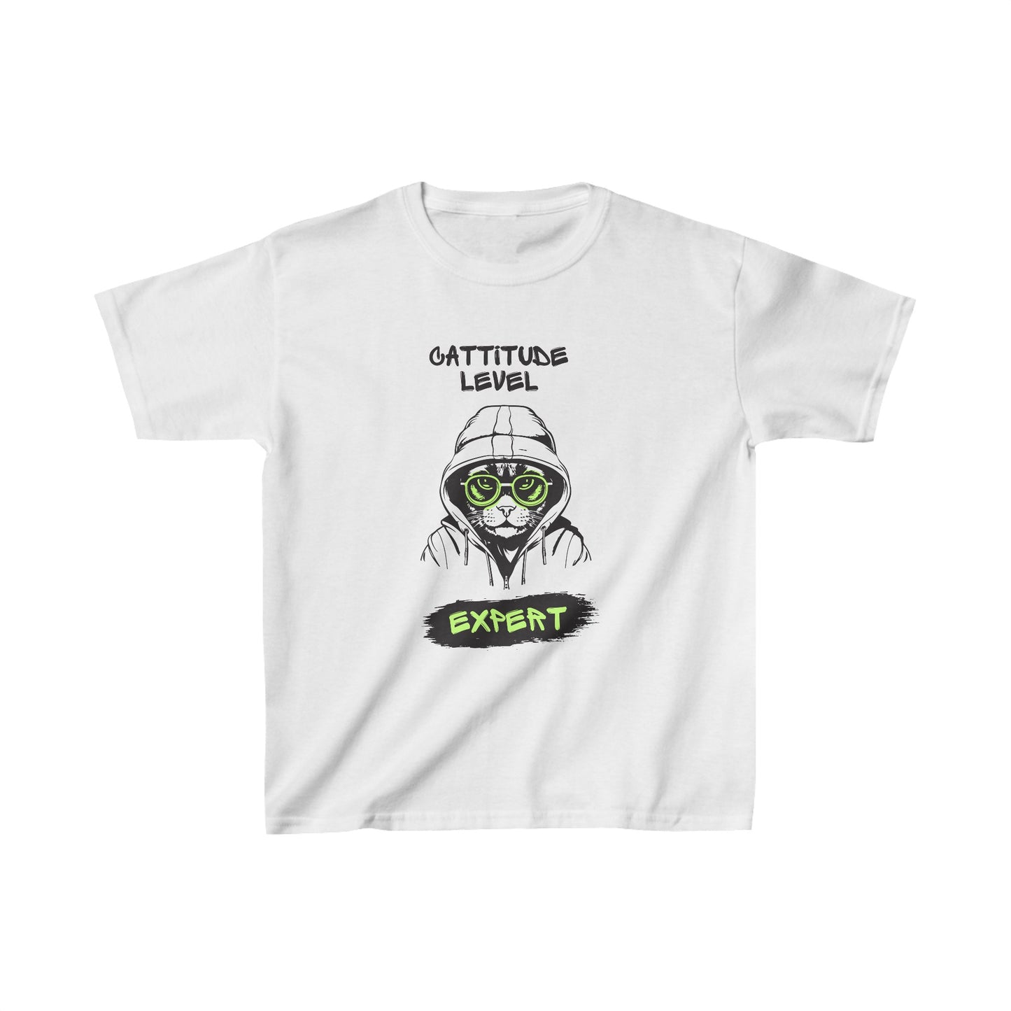 Master Of Cool - Cattitude Level Expert -Kids Heavy Cotton™ Tee