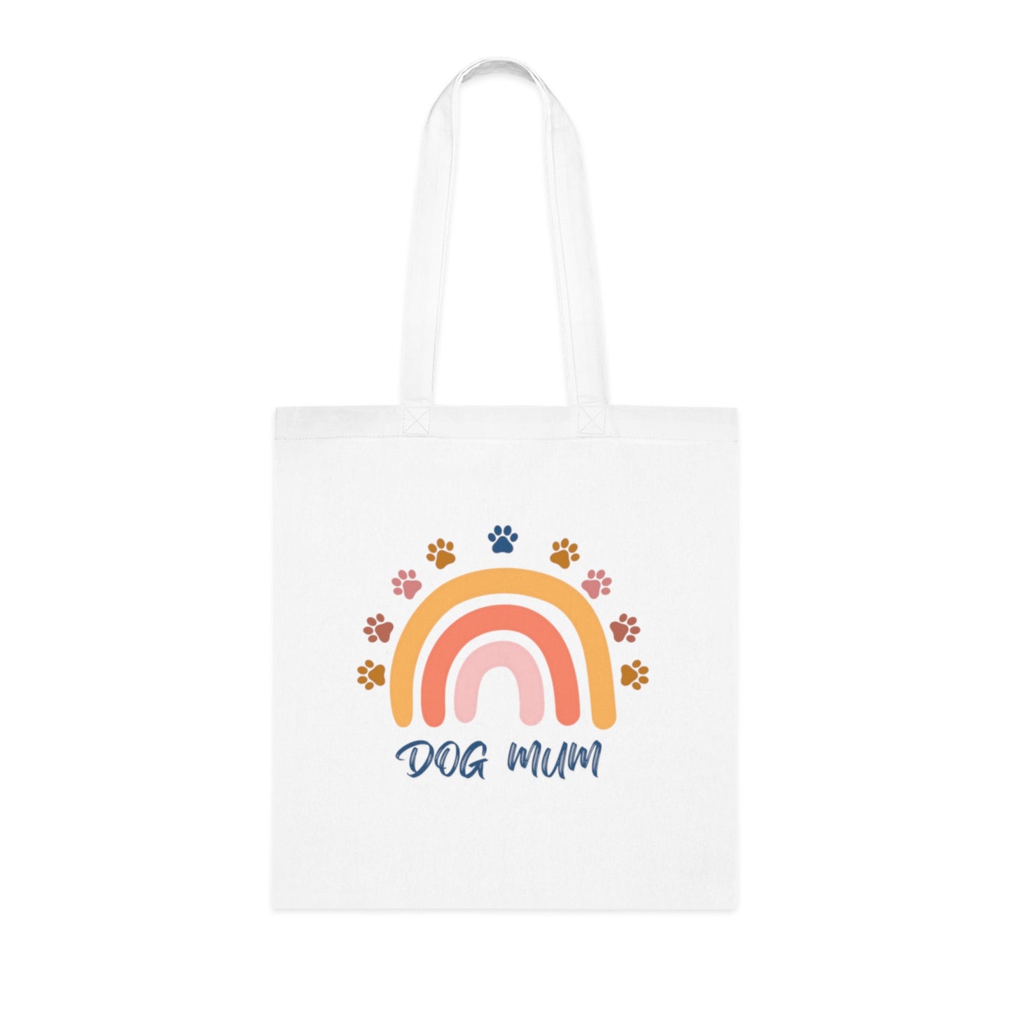 Dog Mum Retro Rainbow Tote Bag | Eco-Friendly Reusable Shopper | Gift for Dog Lovers | Cute Pet Owner Bag | Adorable Everyday Carryall